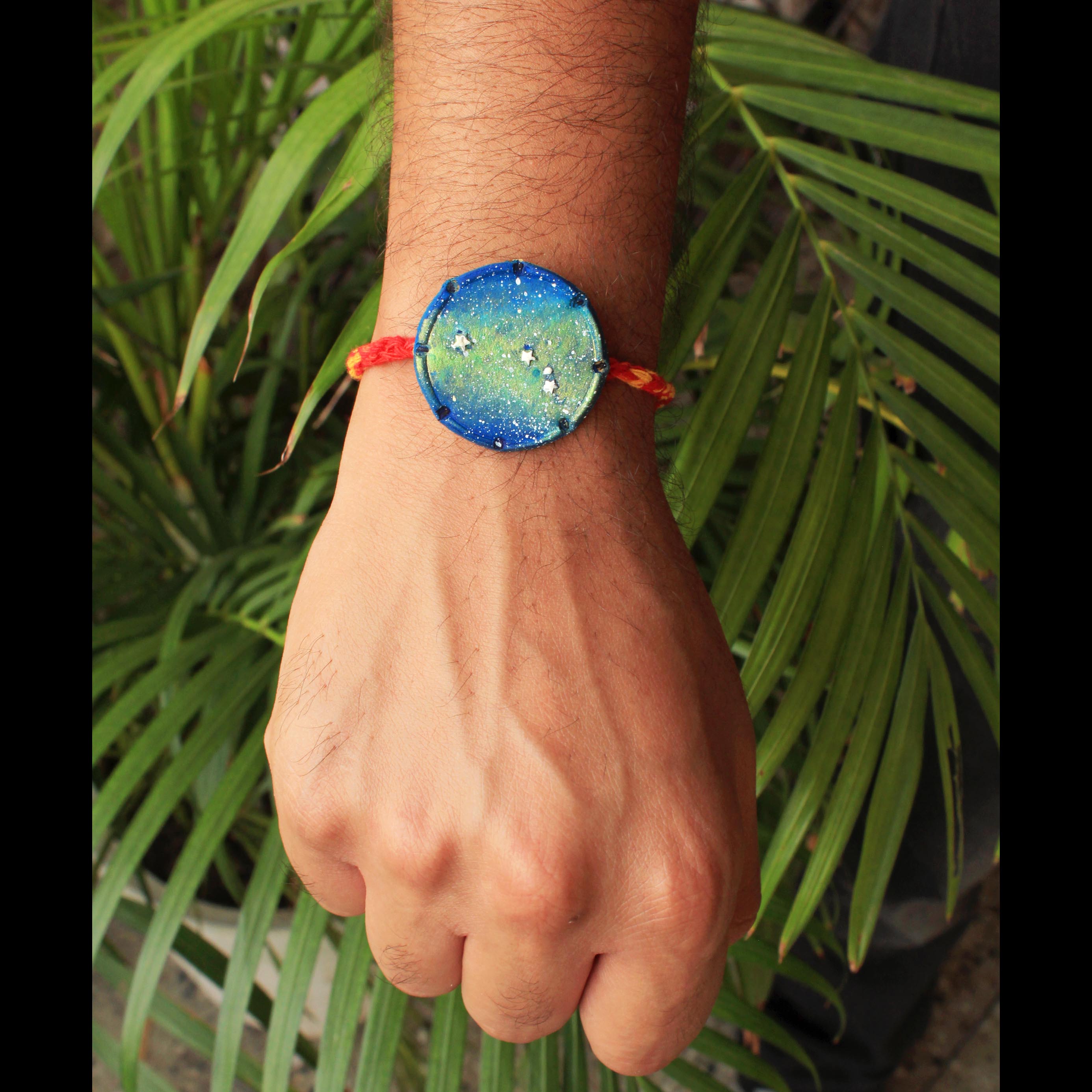 Aries Grow Green Clay Rakhi