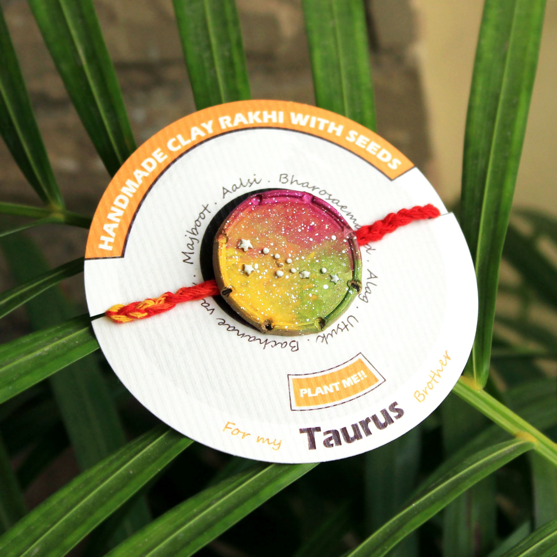 Taurus Grow Green Clay Rakhi