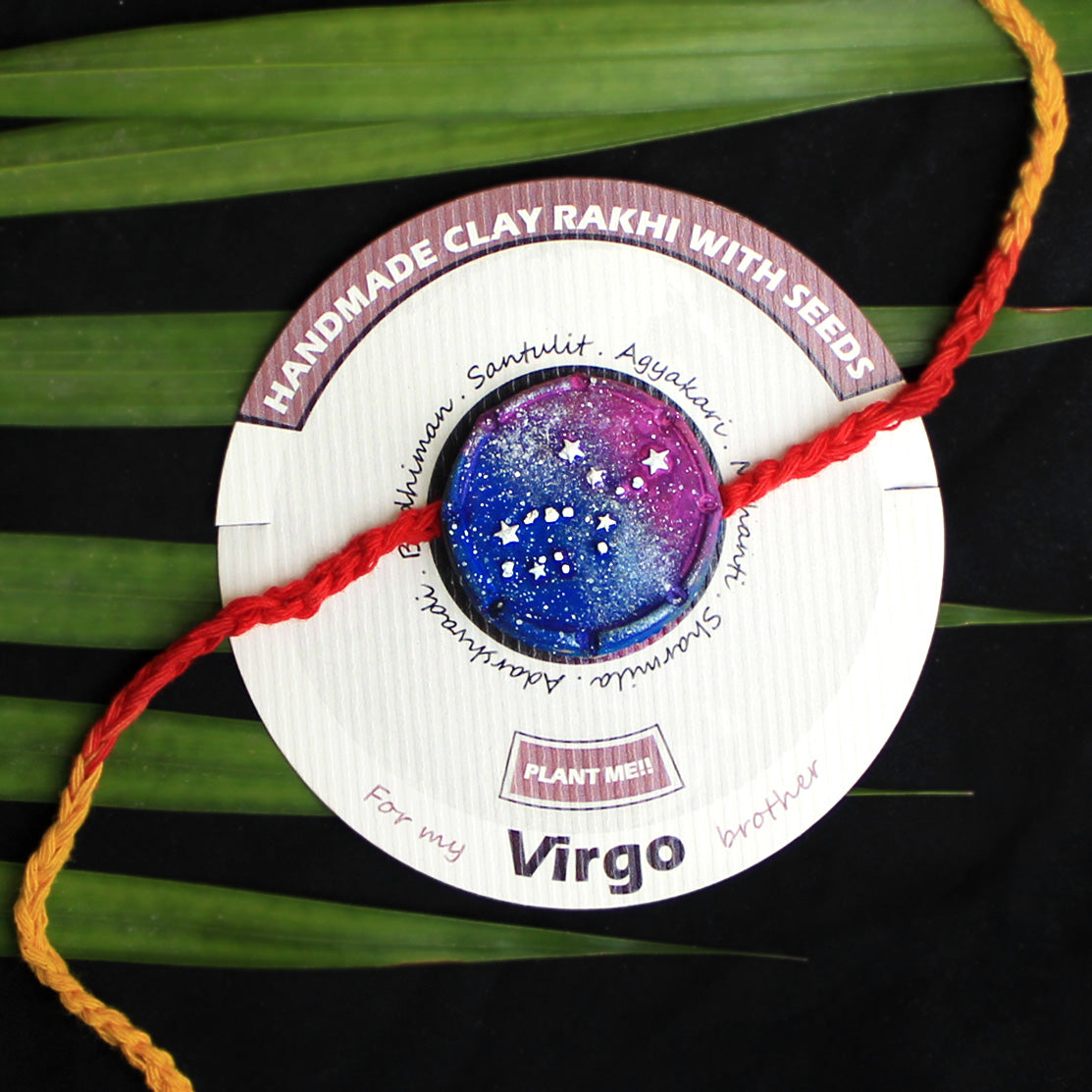 Virgo Grow Green Clay Rakhi