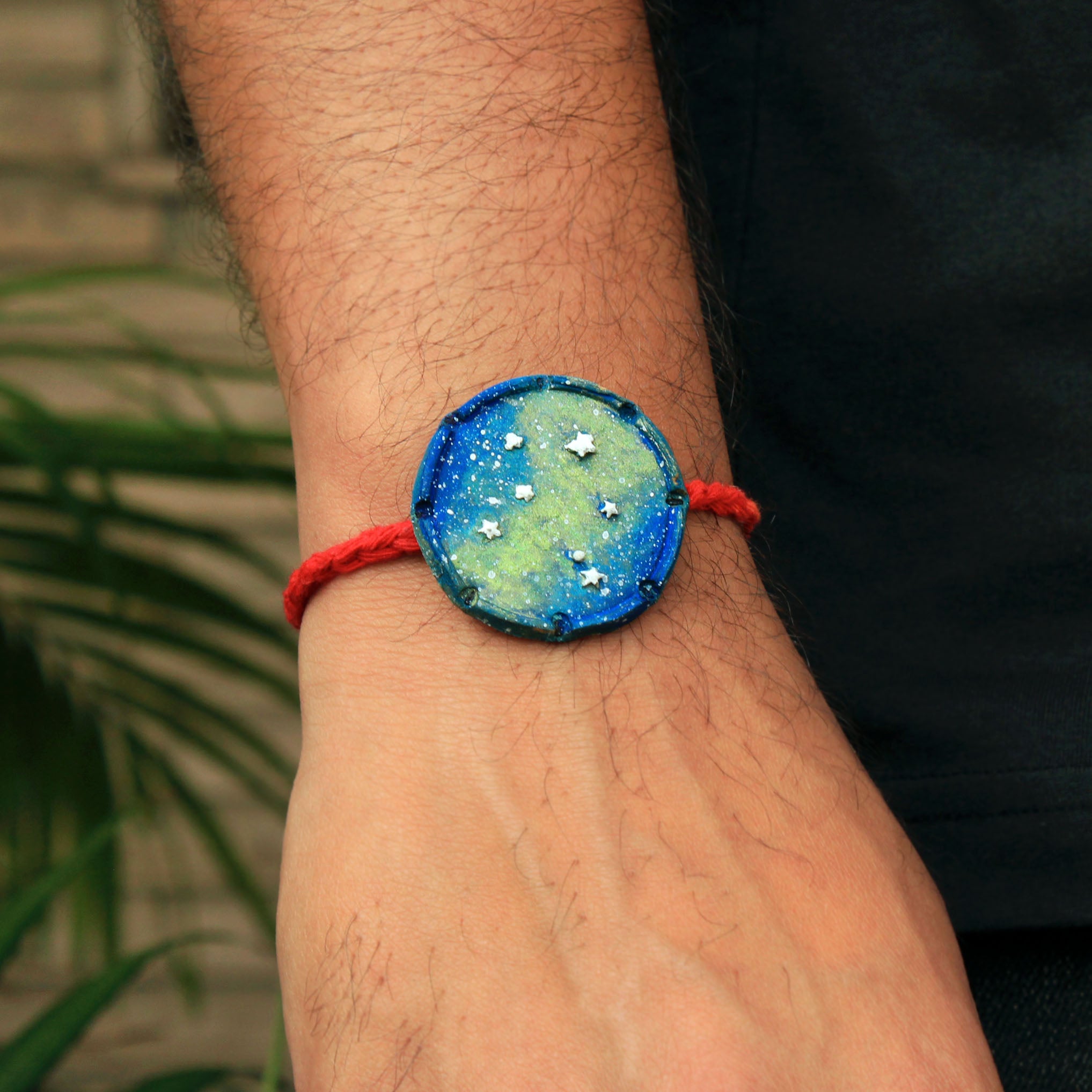Libra Grow Green Clay Rakhi