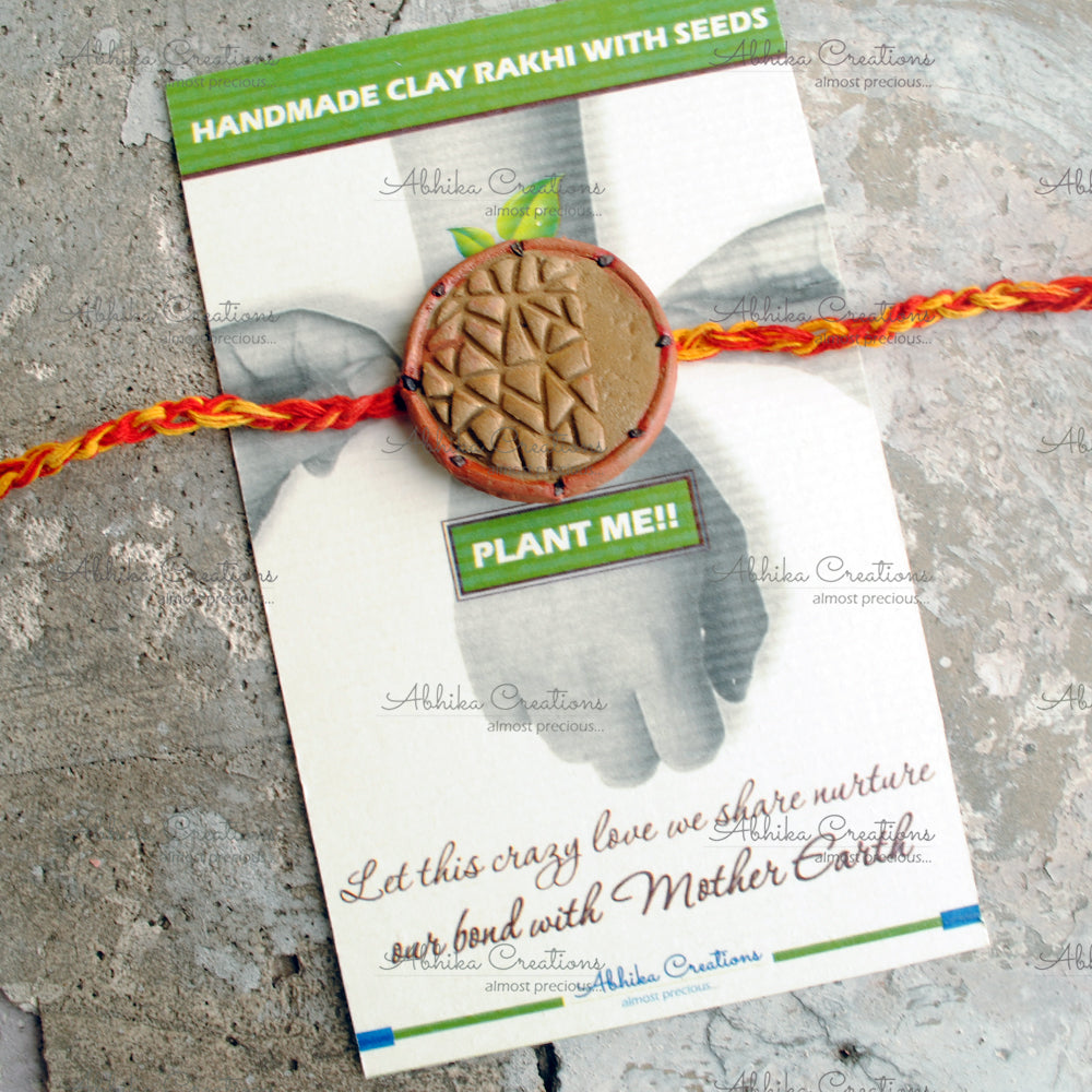 Mountain Matrix Clay Rakhi "The Abstract Nature Collection"