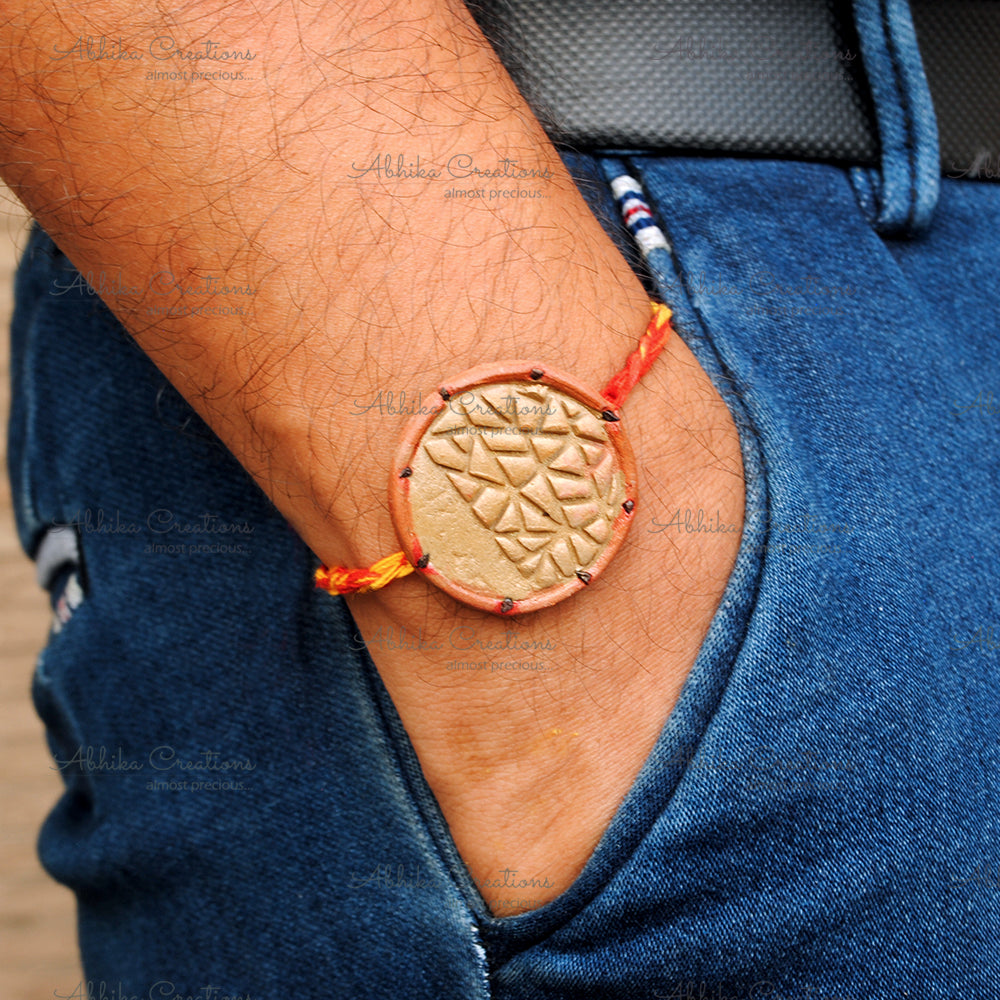 Mountain Matrix Clay Rakhi "The Abstract Nature Collection"