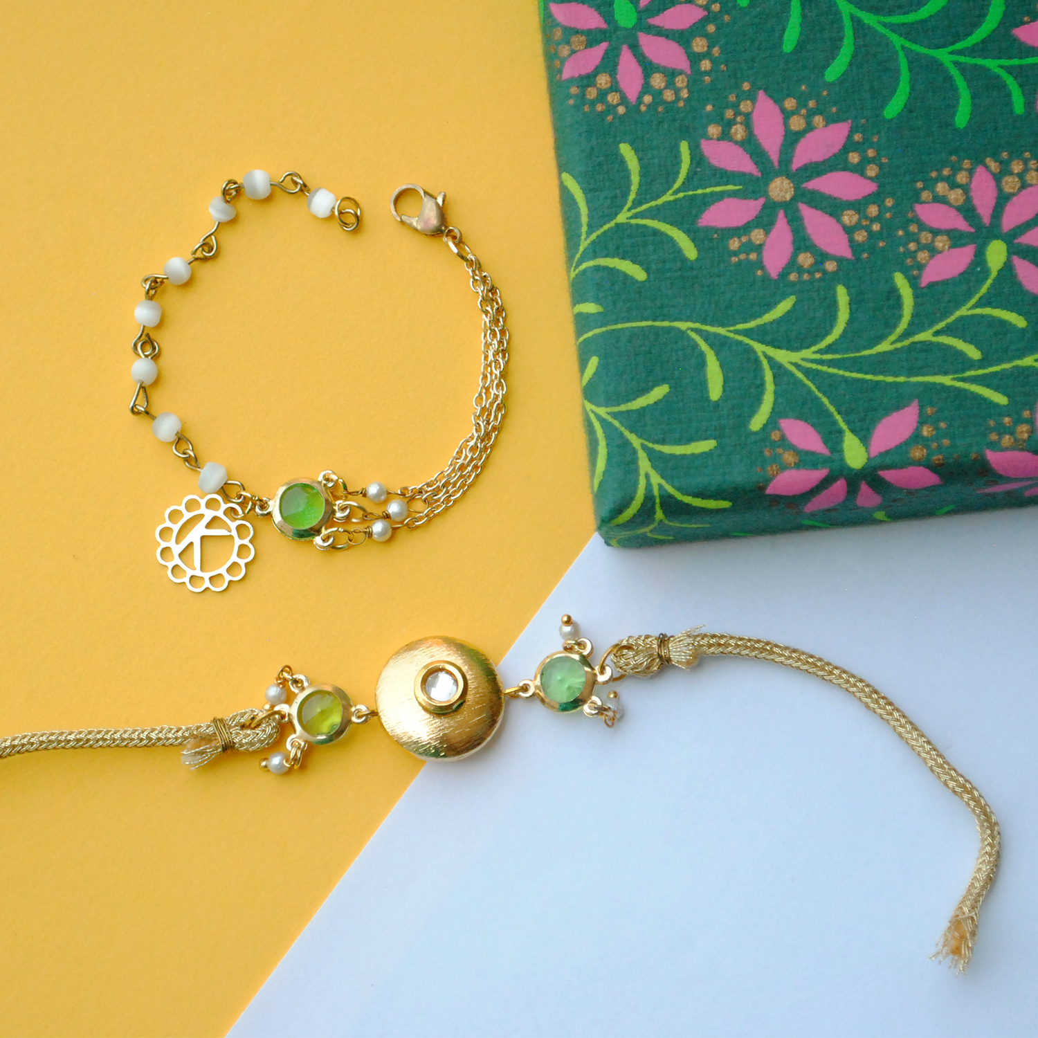 BeAbhika Bhai Bhabhi Rakhi Combo Set Designer Unique Rakshabandhan Rakhi Lumba Available In India At Best Price COD Express Shipping Send Rakhi Lumba To Abroad Personalised Initial Name Letter Customised