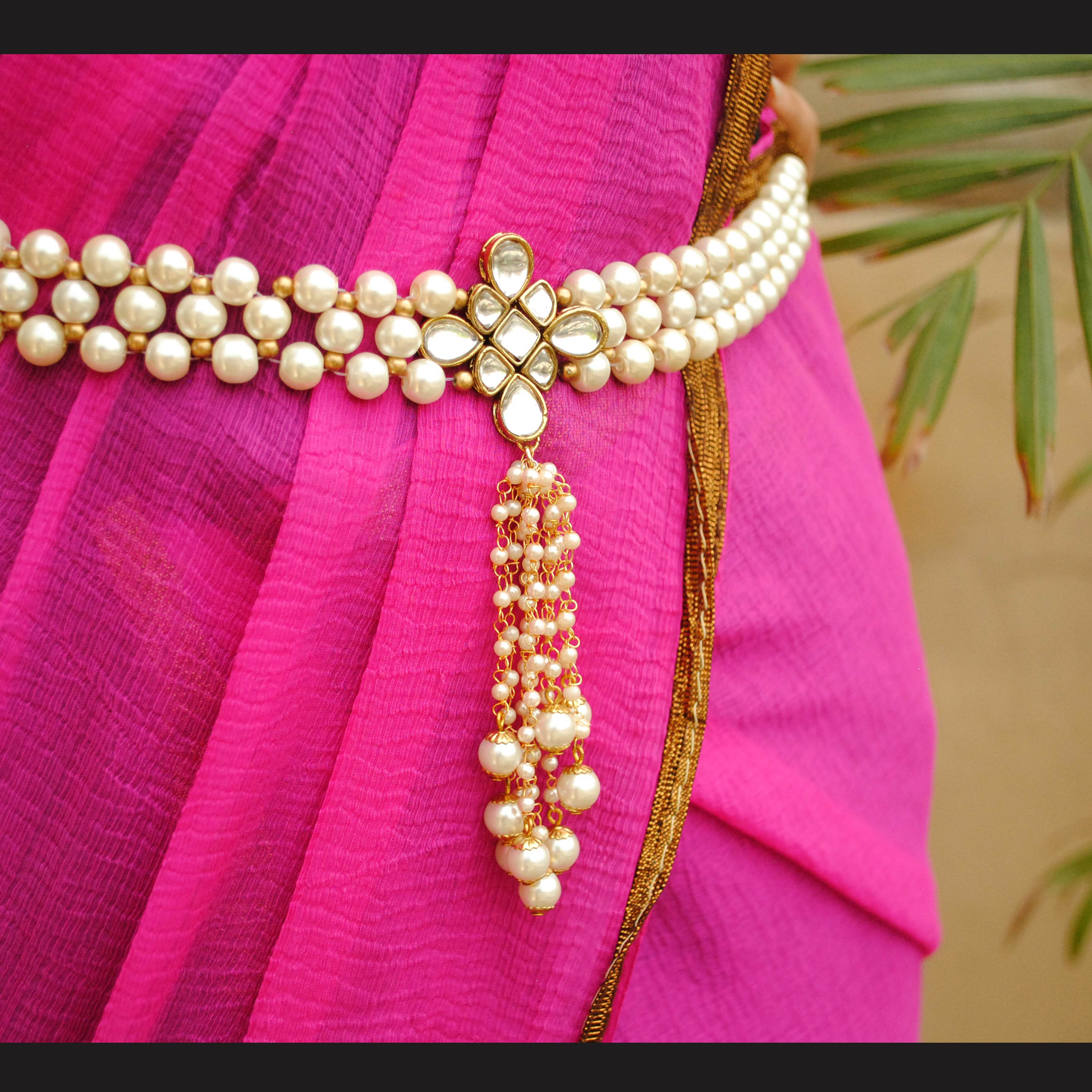 Pearl Belt Kamar Bandh - BeAbhika.com