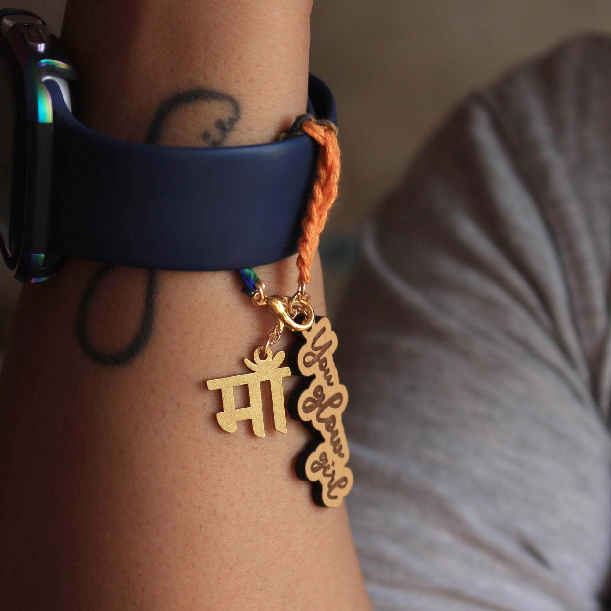 Wooden Engraved Set Of 4 Watch Charms - BeAbhika.com