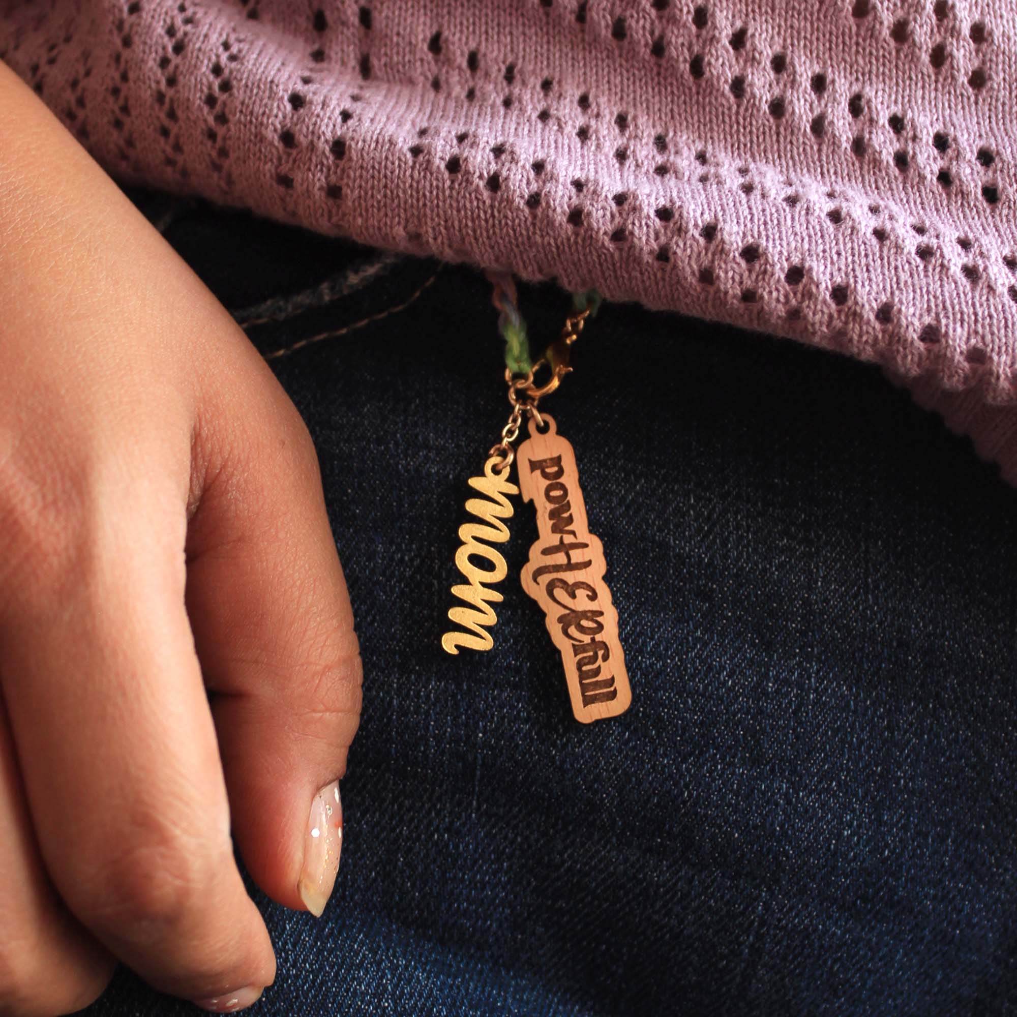 Wooden Engraved Set Of 4 Watch Charms - BeAbhika.com