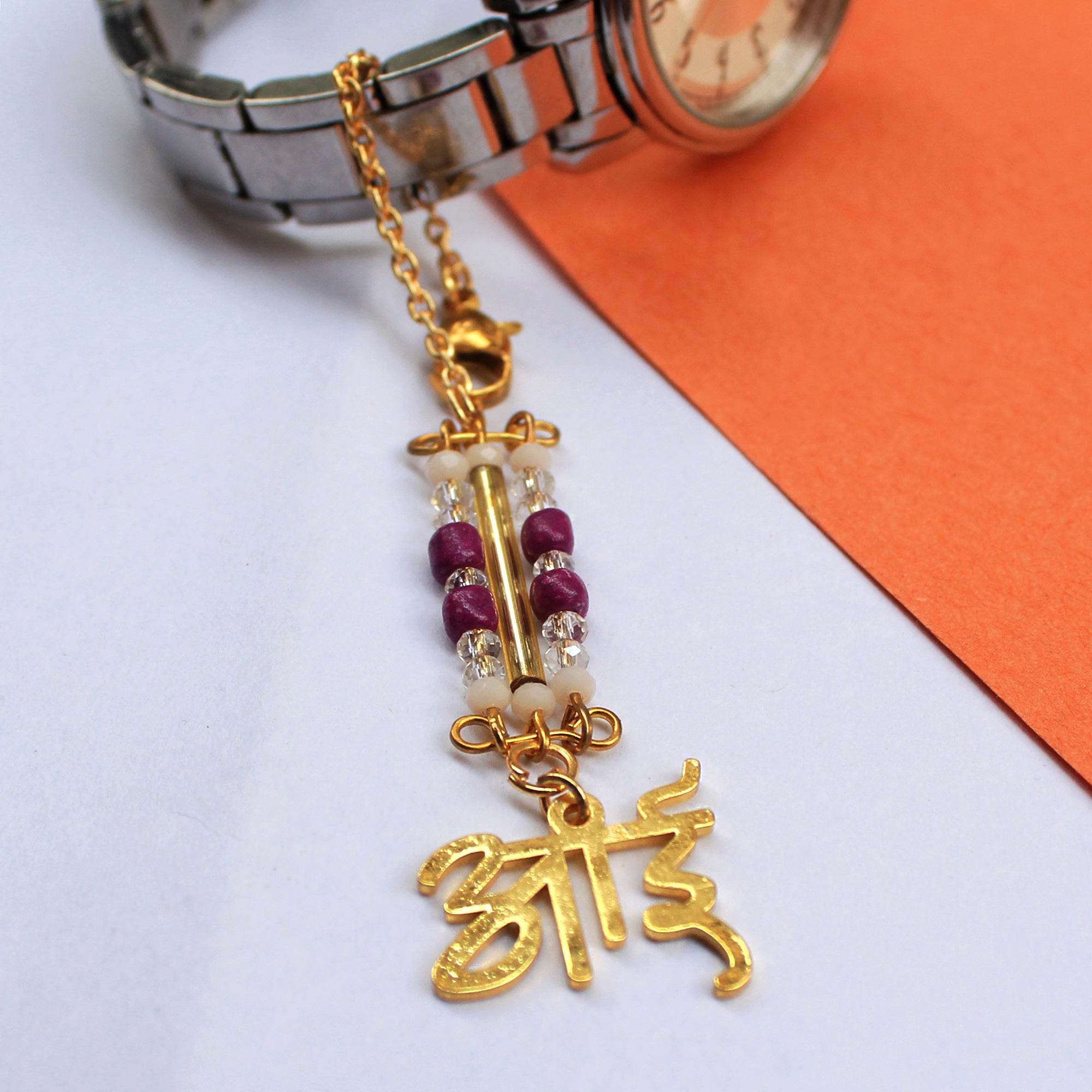 white, gray red pearls watch charms with accessories