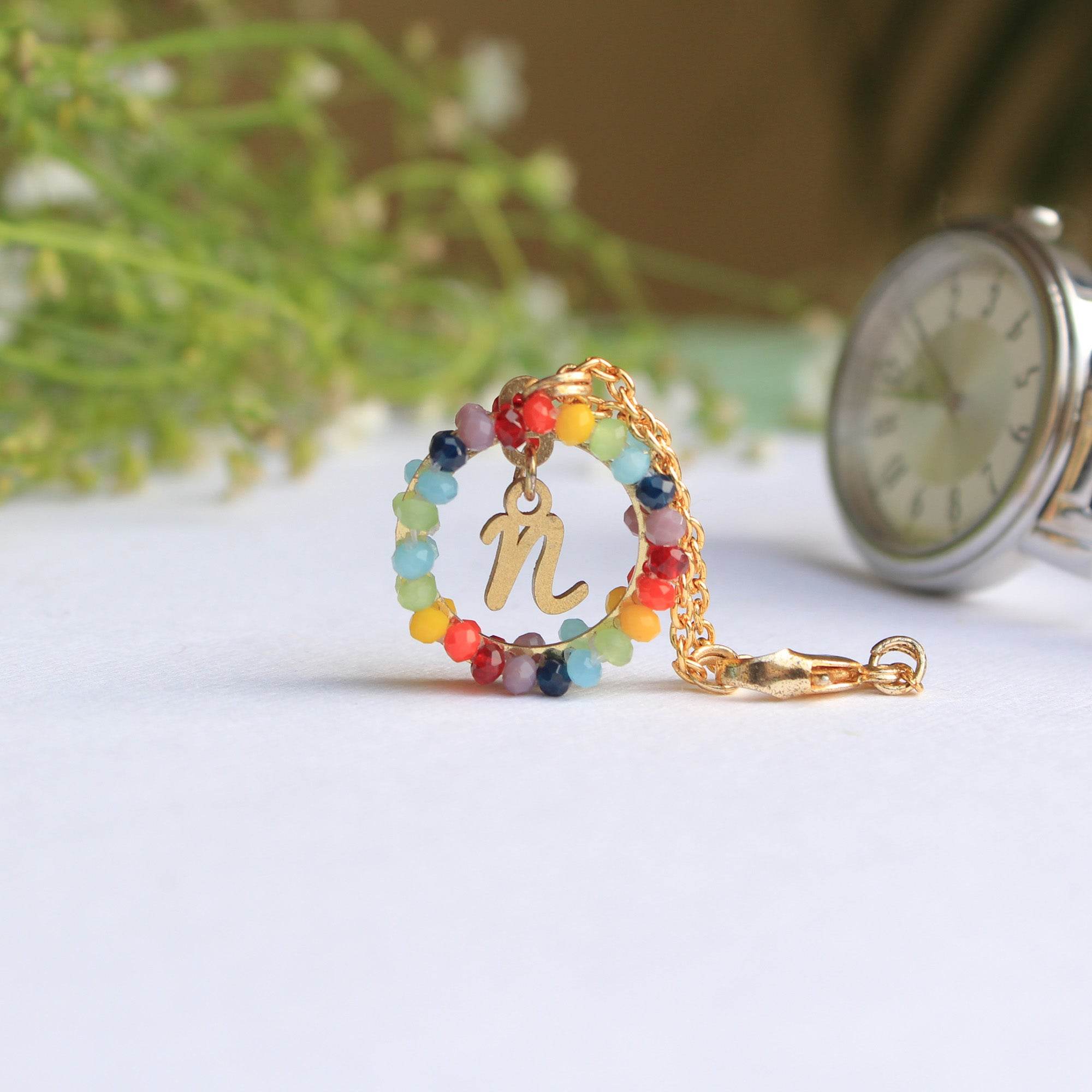 white pearls, golden laser cut & mixed alloy.