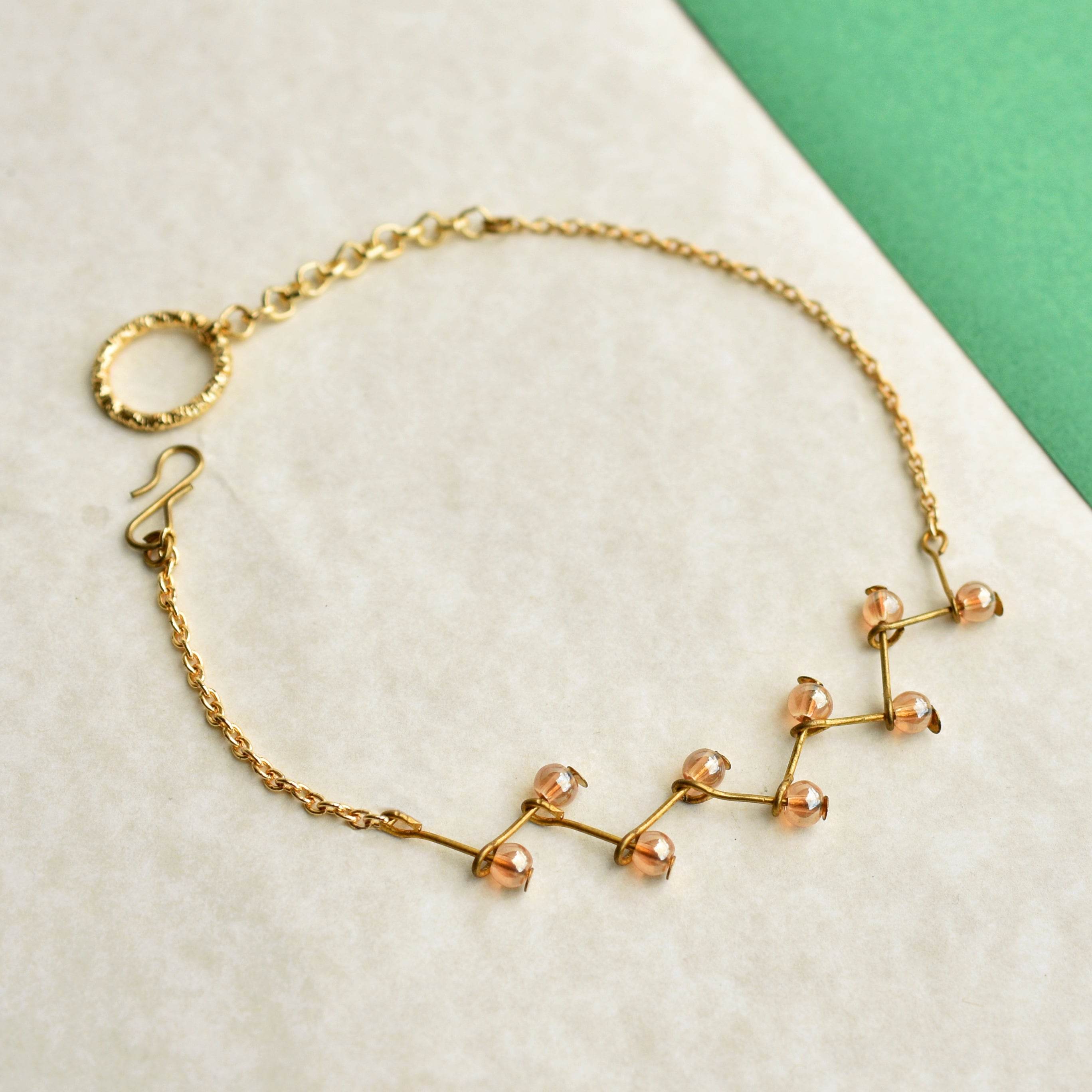 golden color half anklet