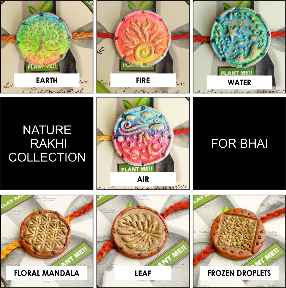 Bhaiya Bhabhi Kids Eco Friendly Clay Rakhi Gift Box