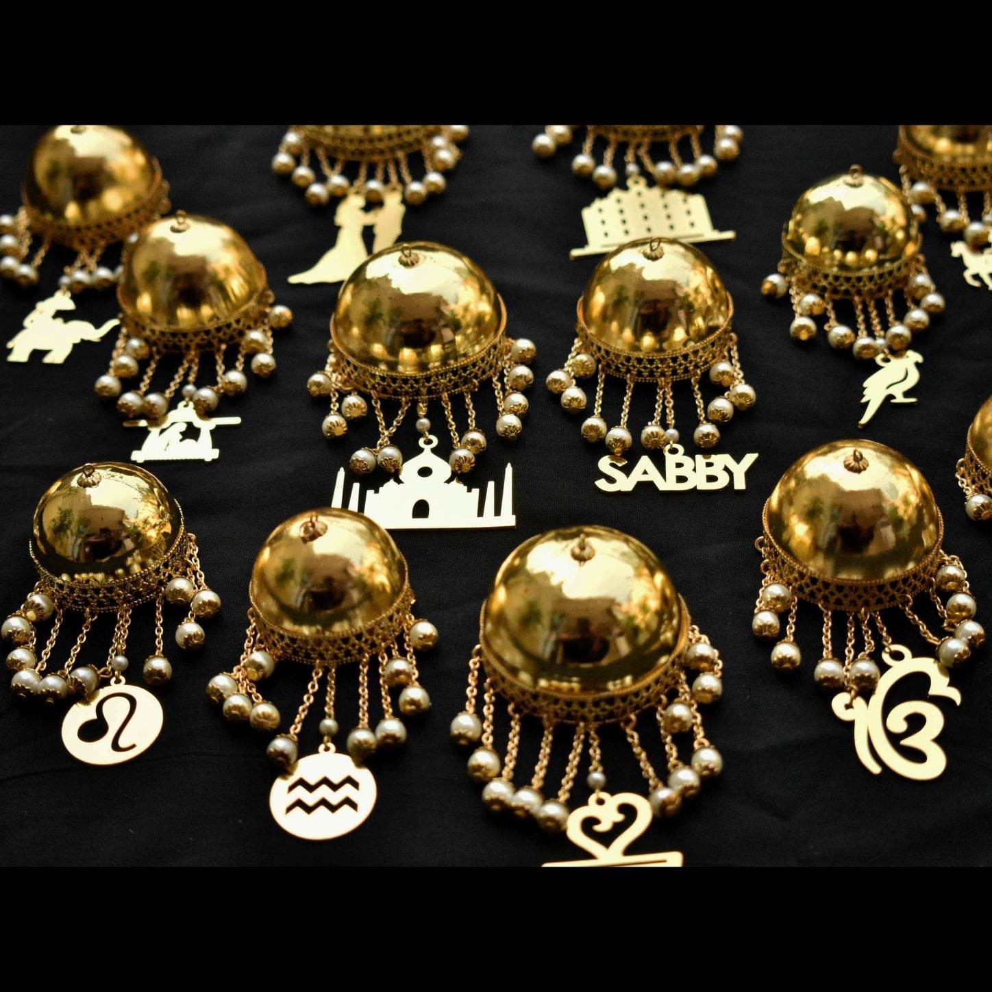 Customised Charms Golden Kaleere Punjabi Wedding Bridal Silver Kalira Personalised Golden Rose Gold Kaleera Traditional Designer Kalire