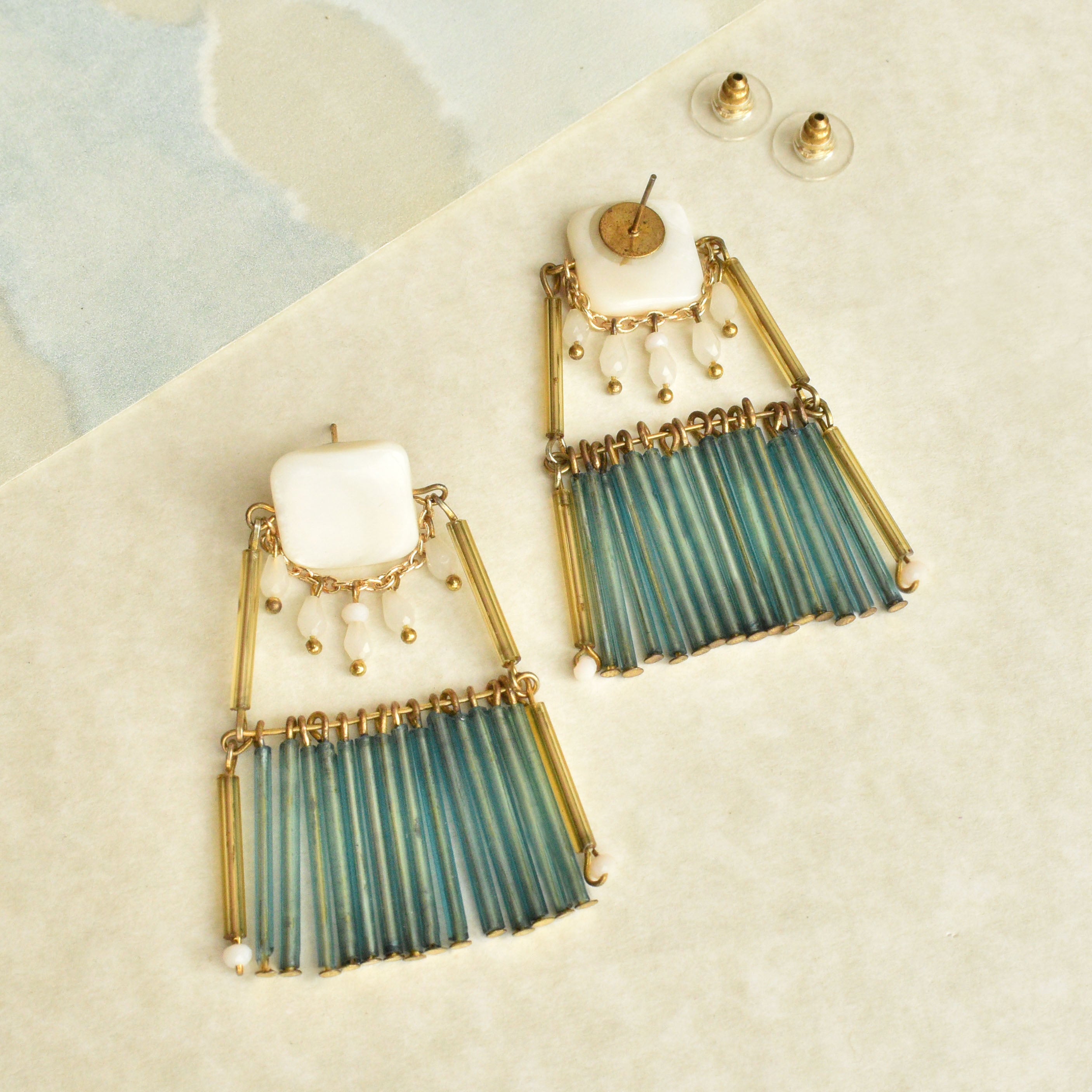 Traditional Kundan earrings in gold-tone, perfect for weddings and festive wear