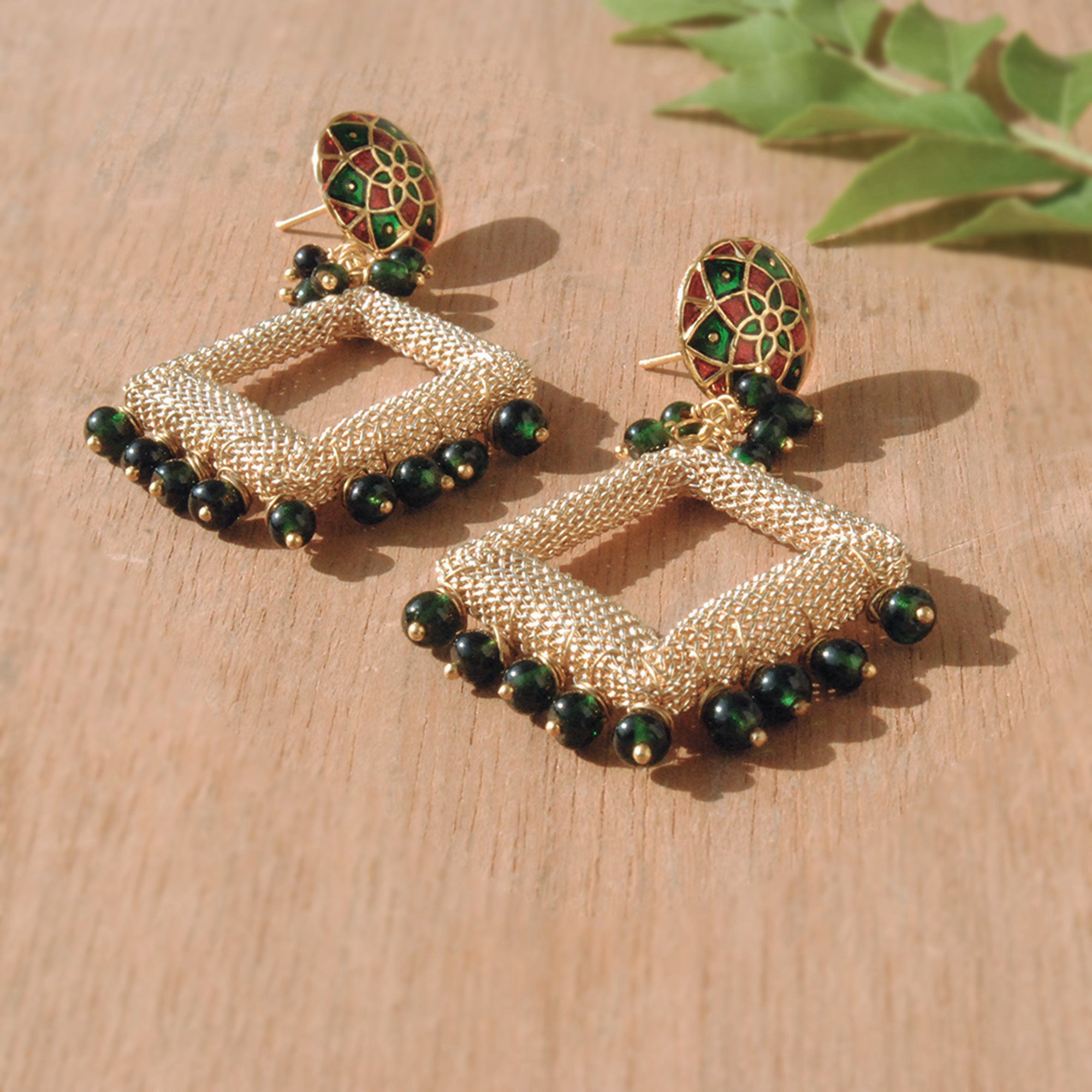 colorful glass beads rhapsody earrings