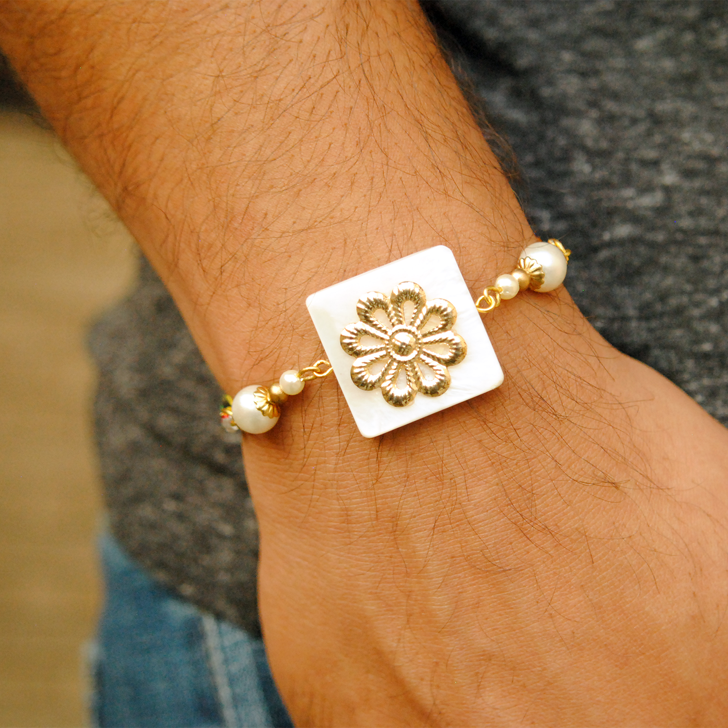 Metallic MOP Rakhi