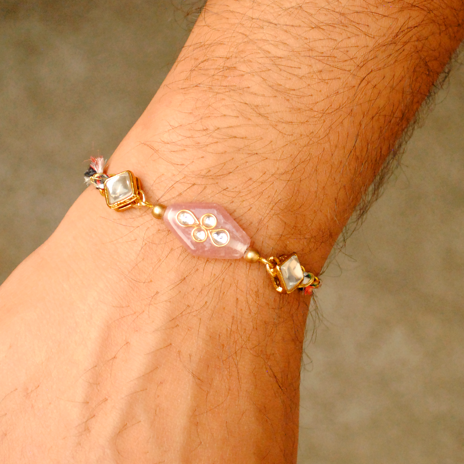 Pink Stone Rakhi
