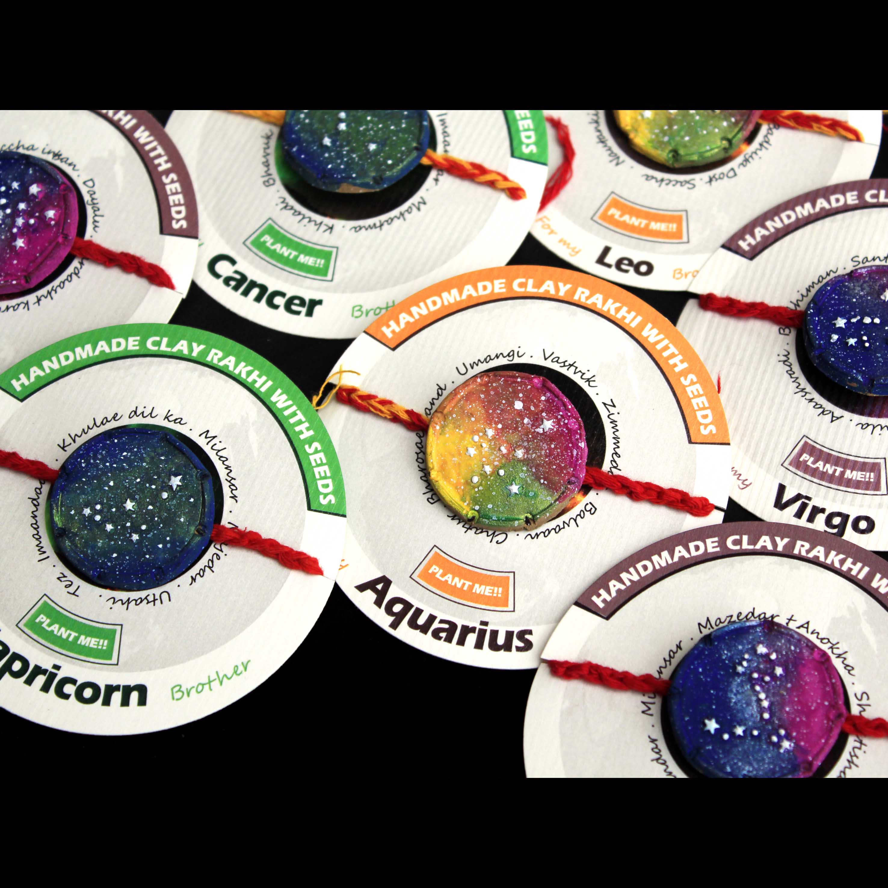Taurus Grow Green Clay Rakhi