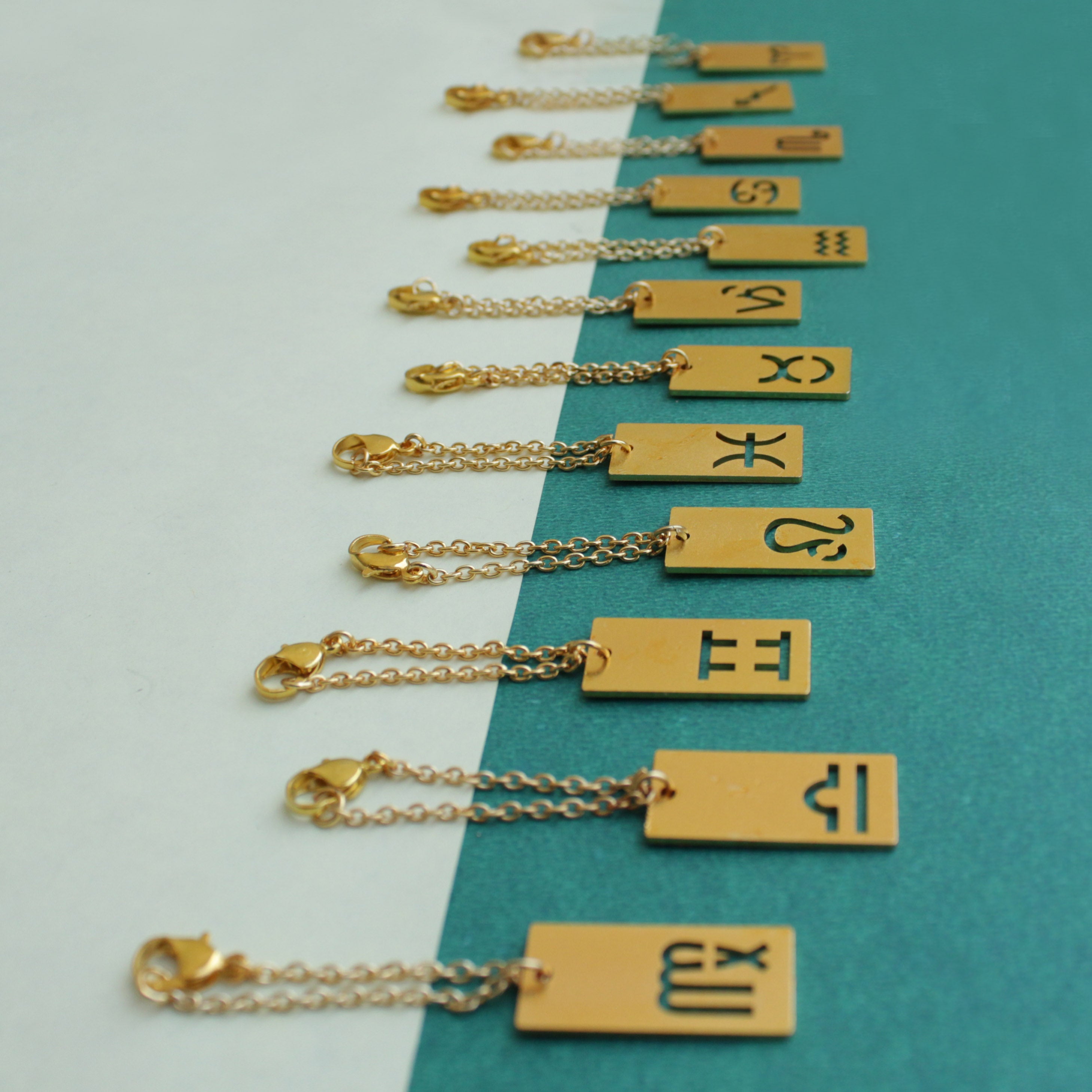 laser cut mild steel with high gloss lacquer golden plating watch charms accessories