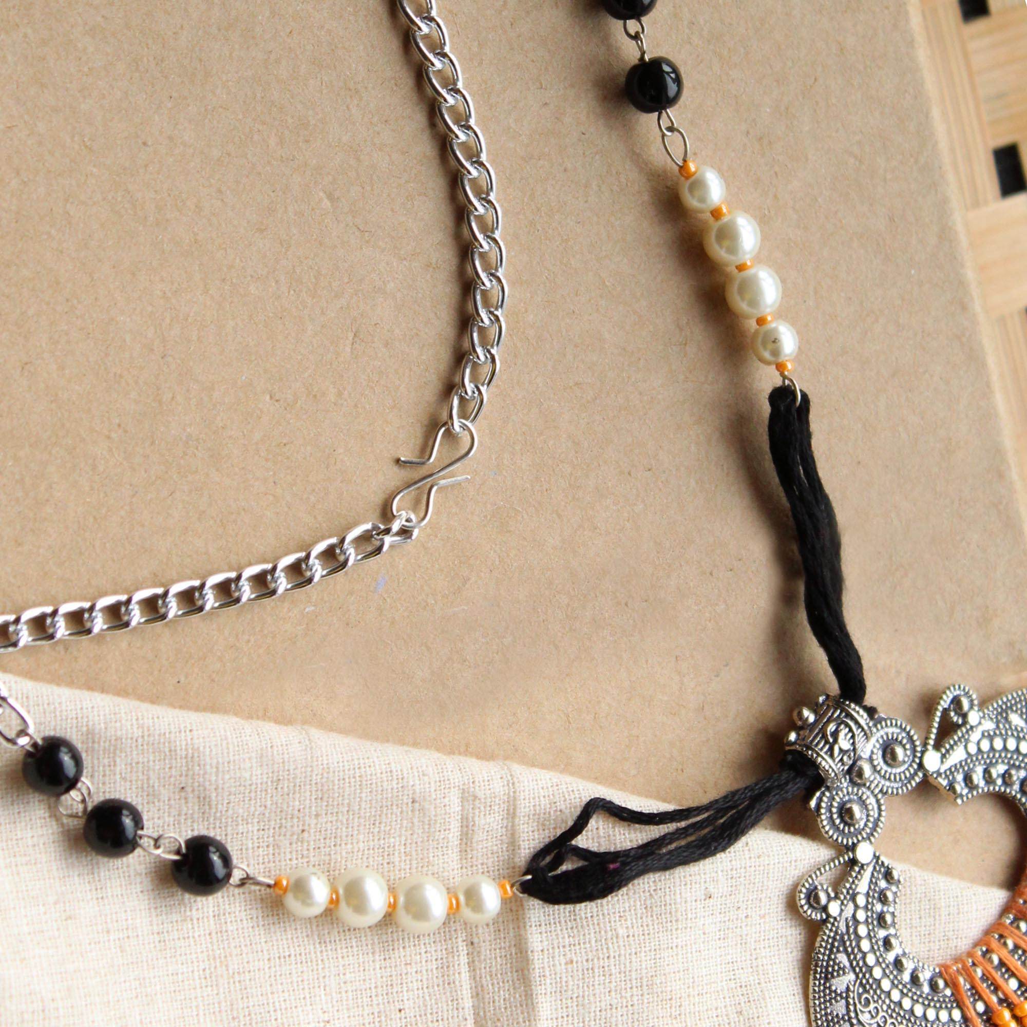 Oxidized necklaces with matching earrings perfect for dandia night designer navratri jewelry colorful necklaces
