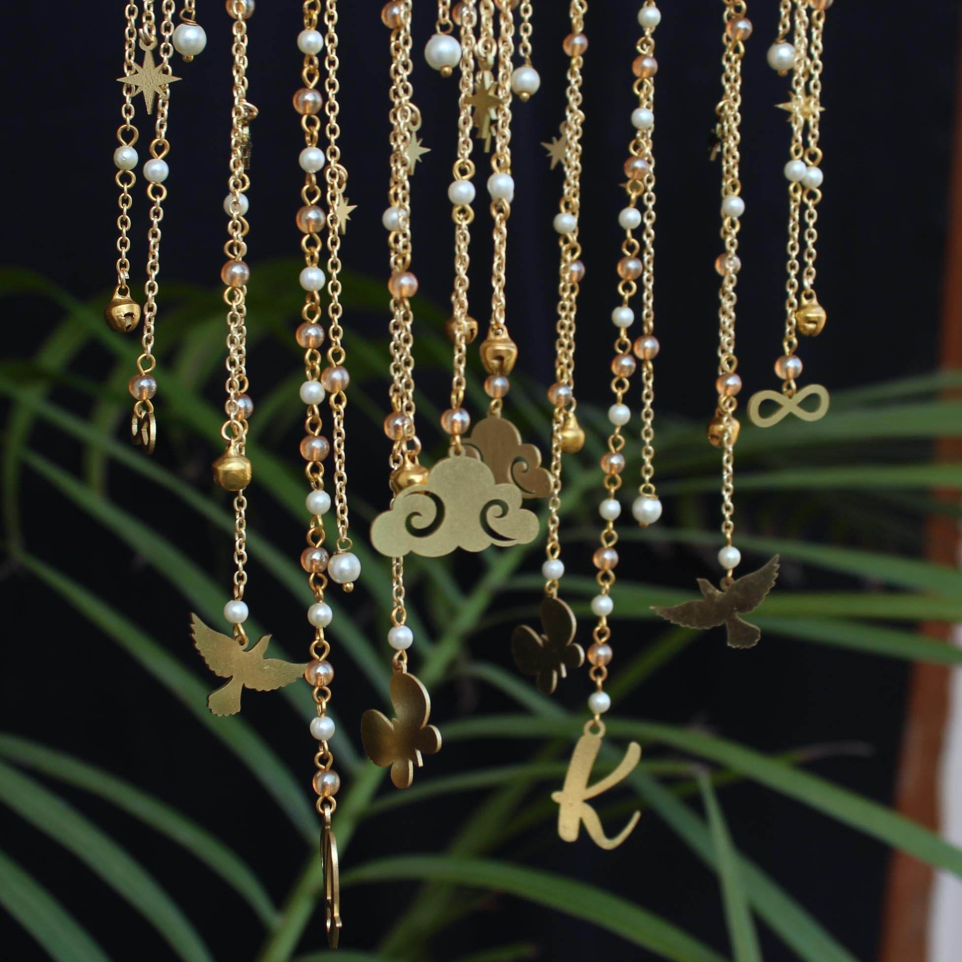 Customised Charms Golden Kaleere Punjabi Wedding Bridal Silver Kalira Personalised Golden Rose Gold Kaleera Traditional Designer Kalire