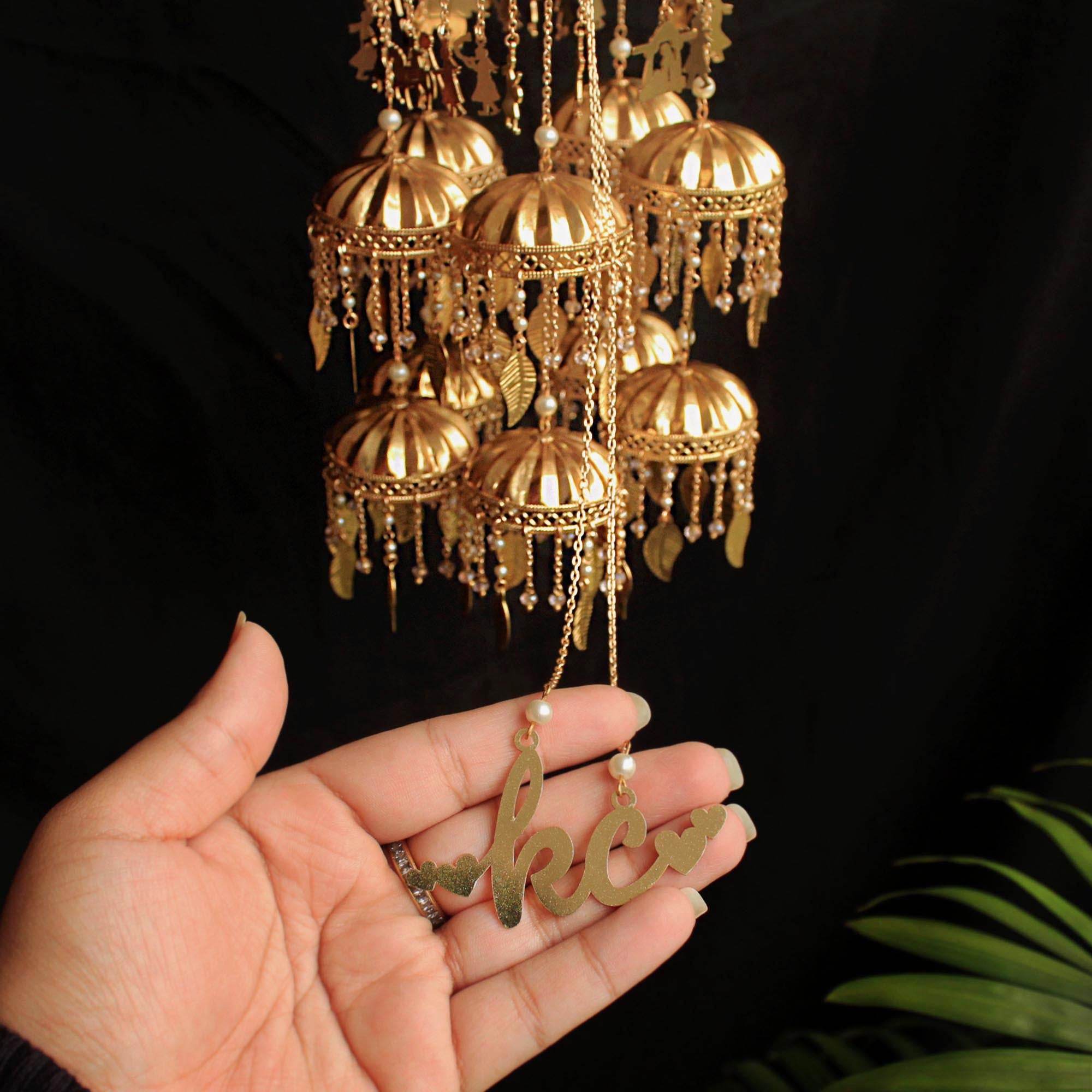 Customised Charms Golden Kaleere Punjabi Wedding Bridal Silver Kalira Personalised Golden Rose Gold Kaleera Traditional Designer Kalire