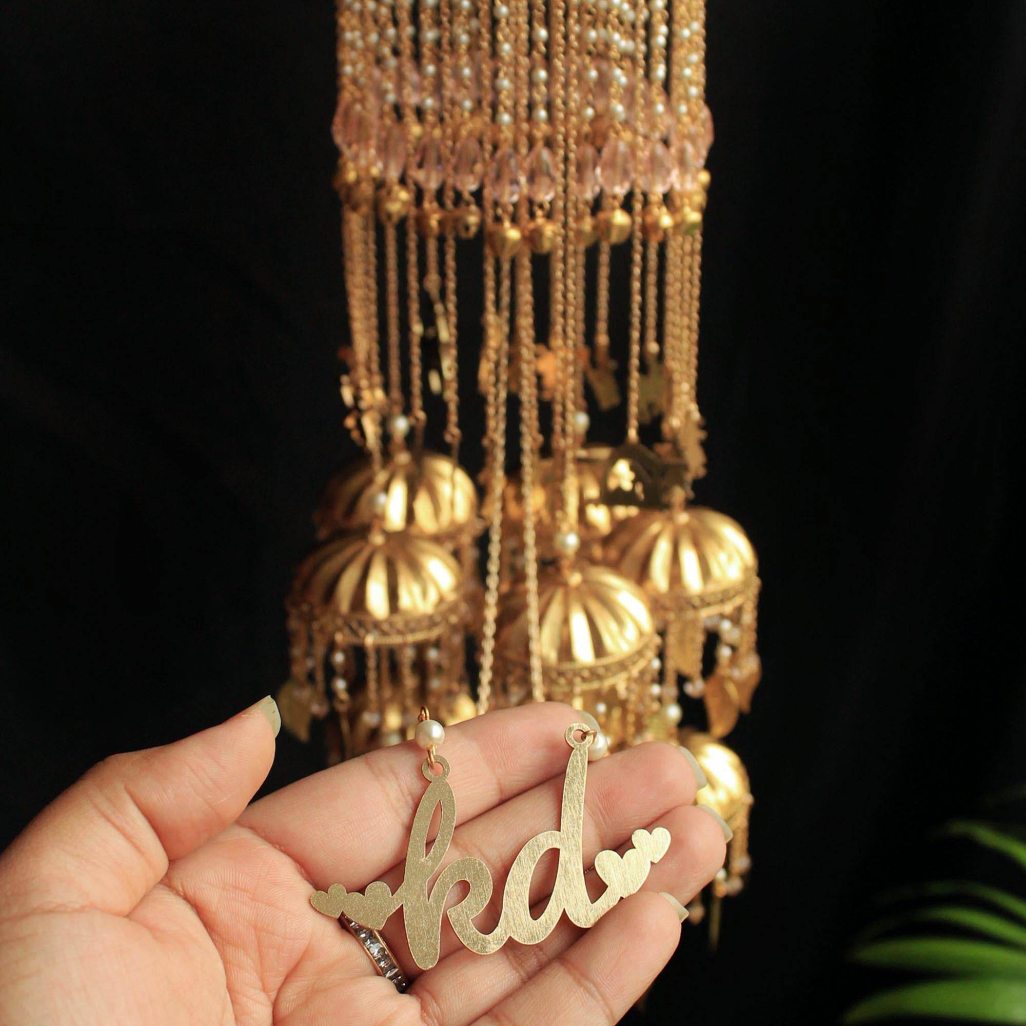 Customised Charms Golden Kaleere Punjabi Wedding Bridal Silver Kalira Personalised Golden Rose Gold Kaleera Traditional Designer Kalire