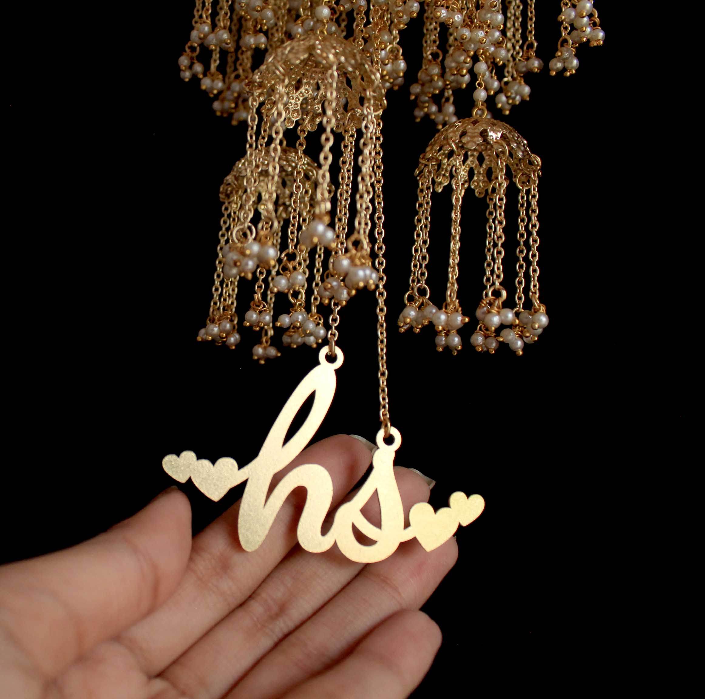 Customised Charms Golden Kaleere Punjabi Wedding Bridal Silver Kalira Personalised Golden Rose Gold Kaleera Traditional Designer Kalire