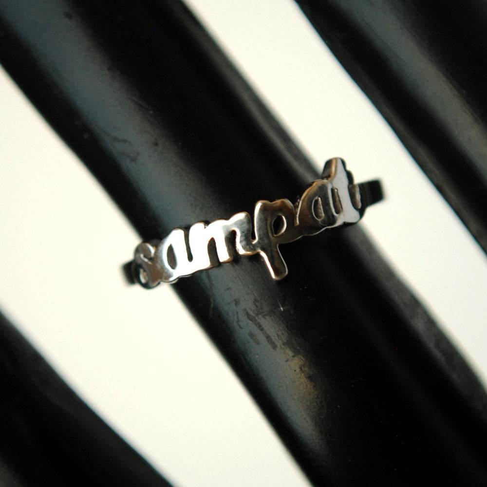 Personalised Silver Name Ring - BeAbhika.com