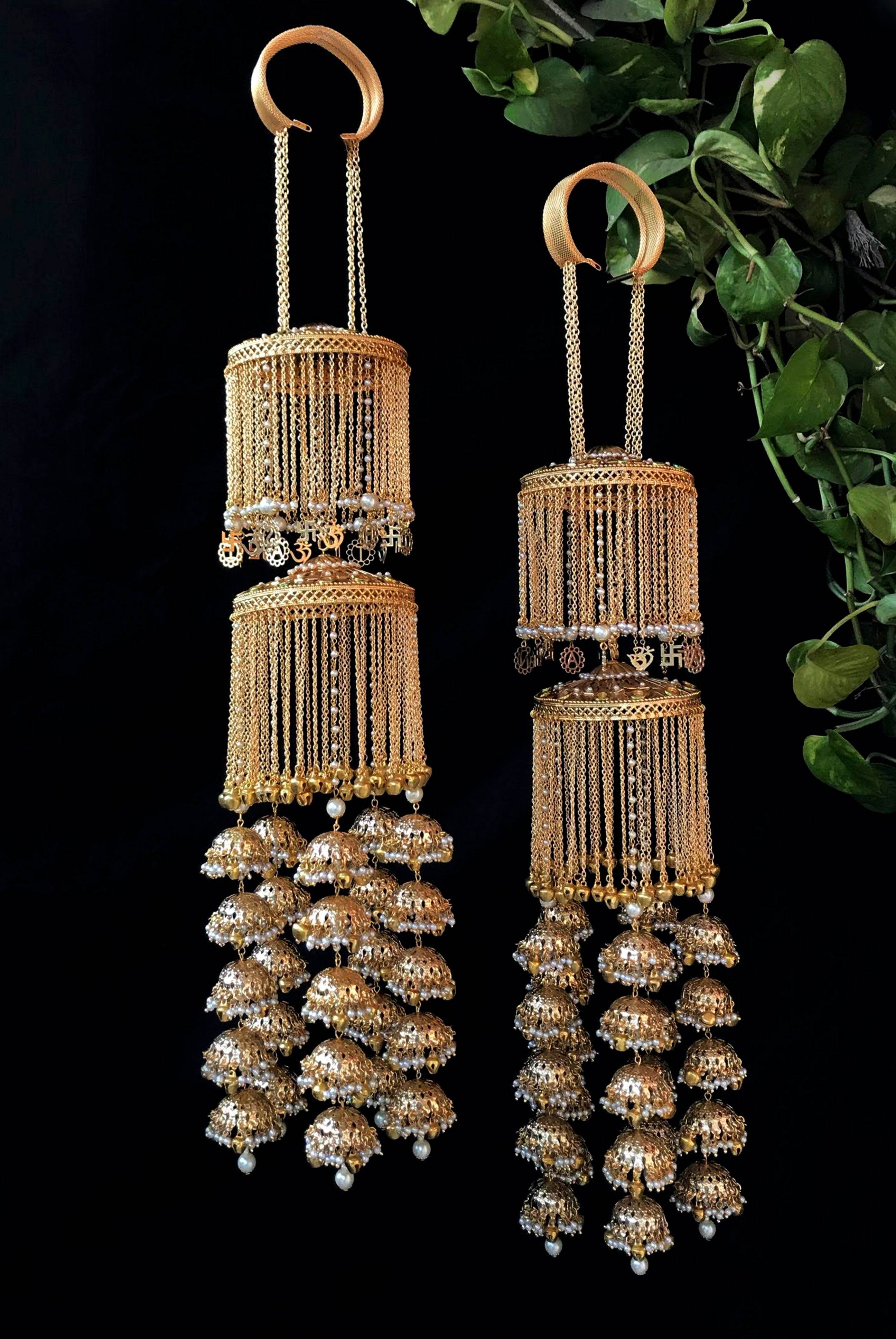 Customised Charms Golden Kaleere Punjabi Wedding Bridal Silver Kalira Personalised Golden Rose Gold Kaleera Traditional Designer Kalire