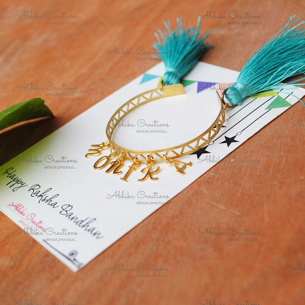 BeAbhika Bhai Bhabhi Rakhi Combo Set Designer Unique Rakshabandhan Rakhi Lumba Available In India At Best Price COD Express Shipping Send Rakhi Lumba To Abroad Personalised Initial Name Letter Customised