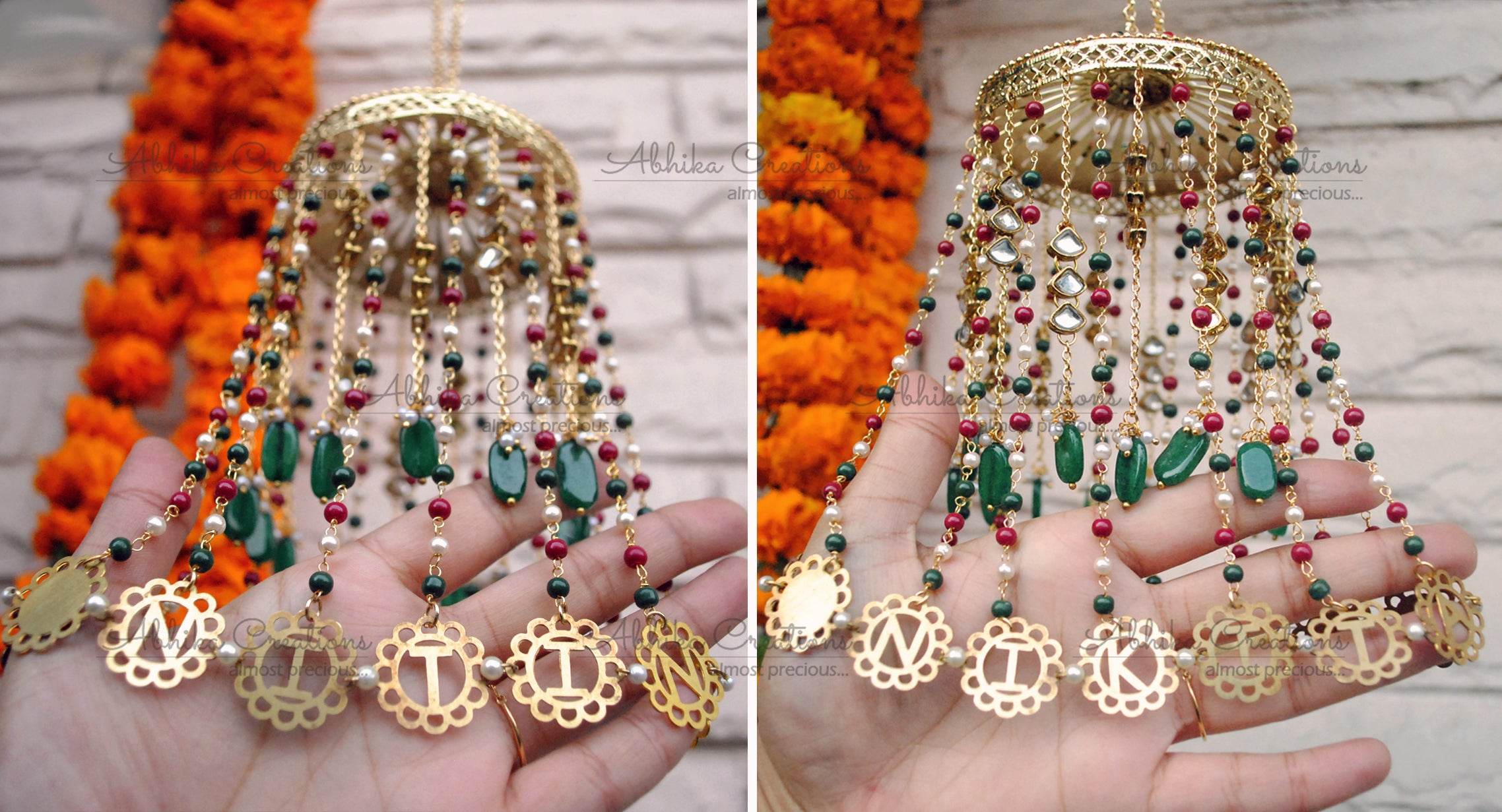 Customised Charms Golden Kaleere Punjabi Wedding Bridal Silver Kalira Personalised Golden Rose Gold Kaleera Traditional Designer Kalire
