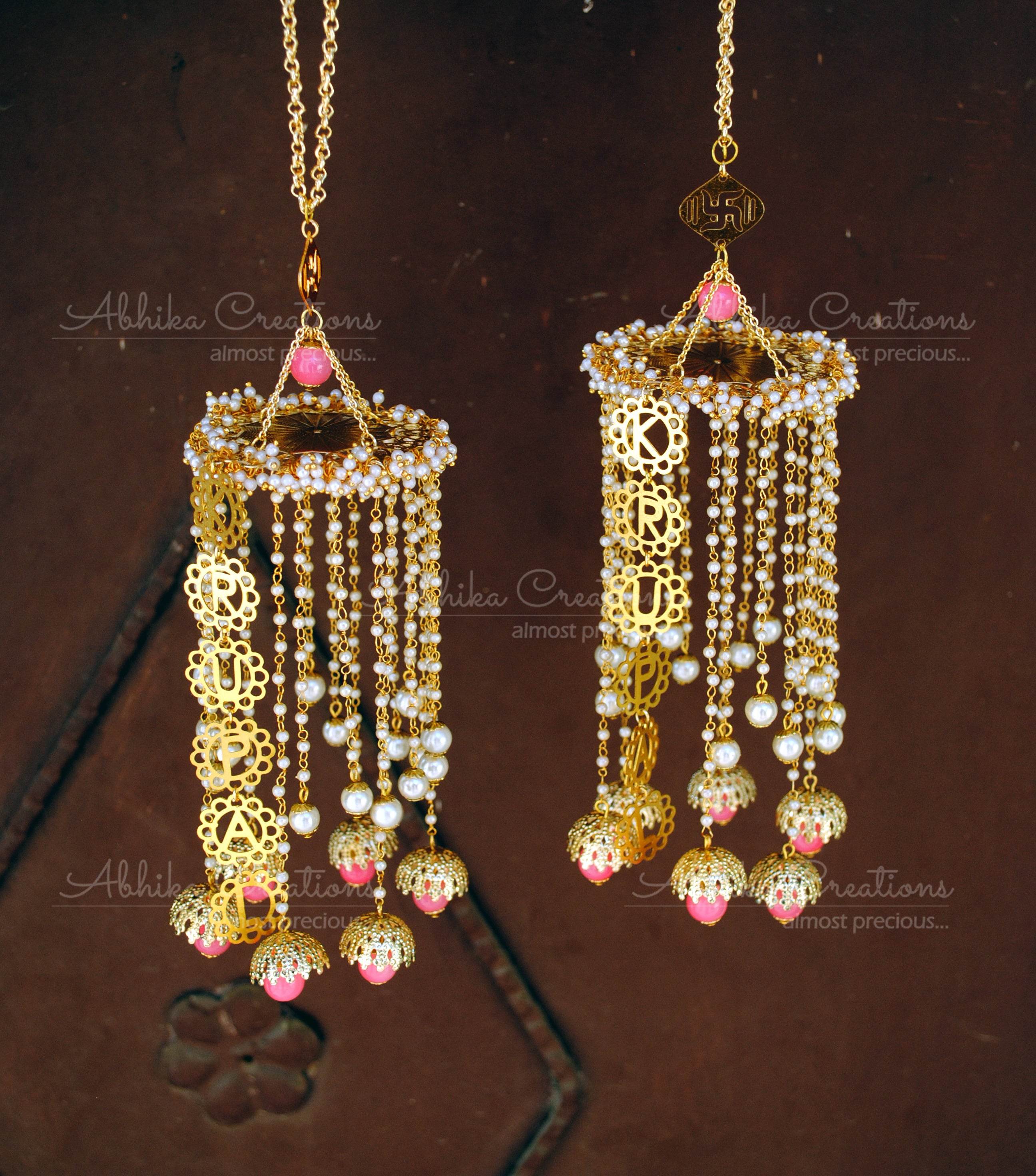 Customised Charms Golden Kaleere Punjabi Wedding Bridal Silver Kalira Personalised Golden Rose Gold Kaleera Traditional Designer Kalire