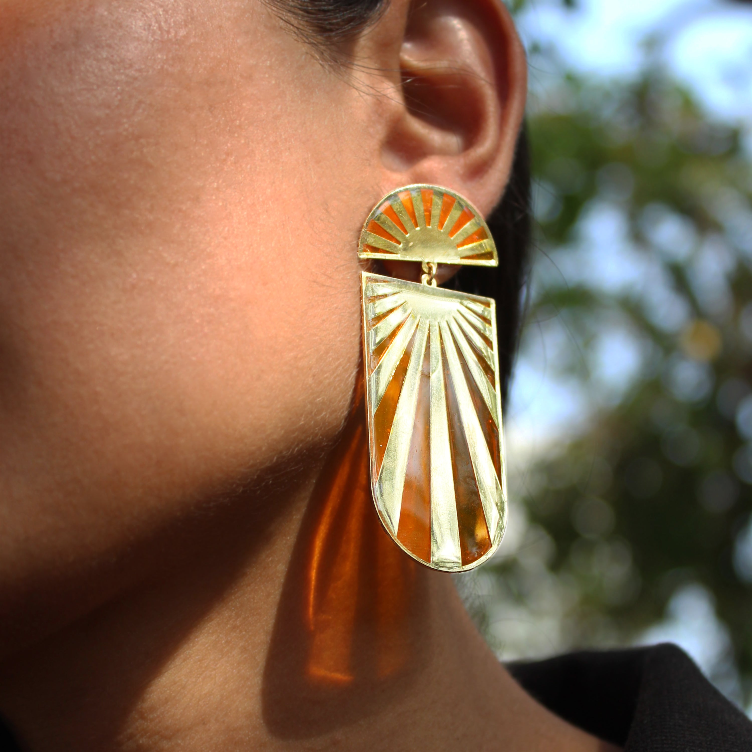 Sun Shine Resin Earrings