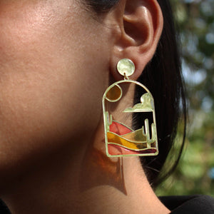 Traditional Kundan earrings in gold-tone, perfect for weddings and festive wear
