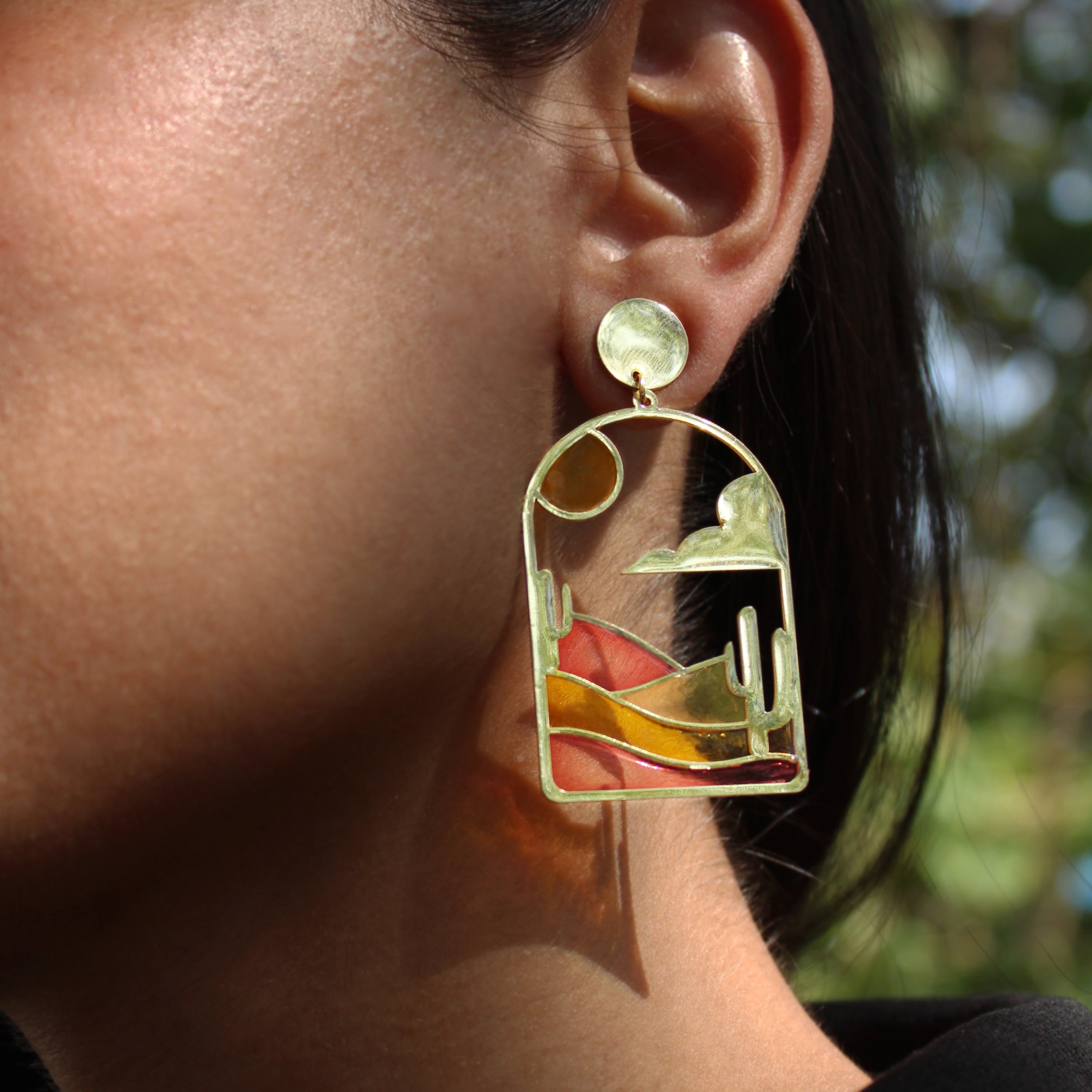 Sun-Kissed Sands Resin Earrings