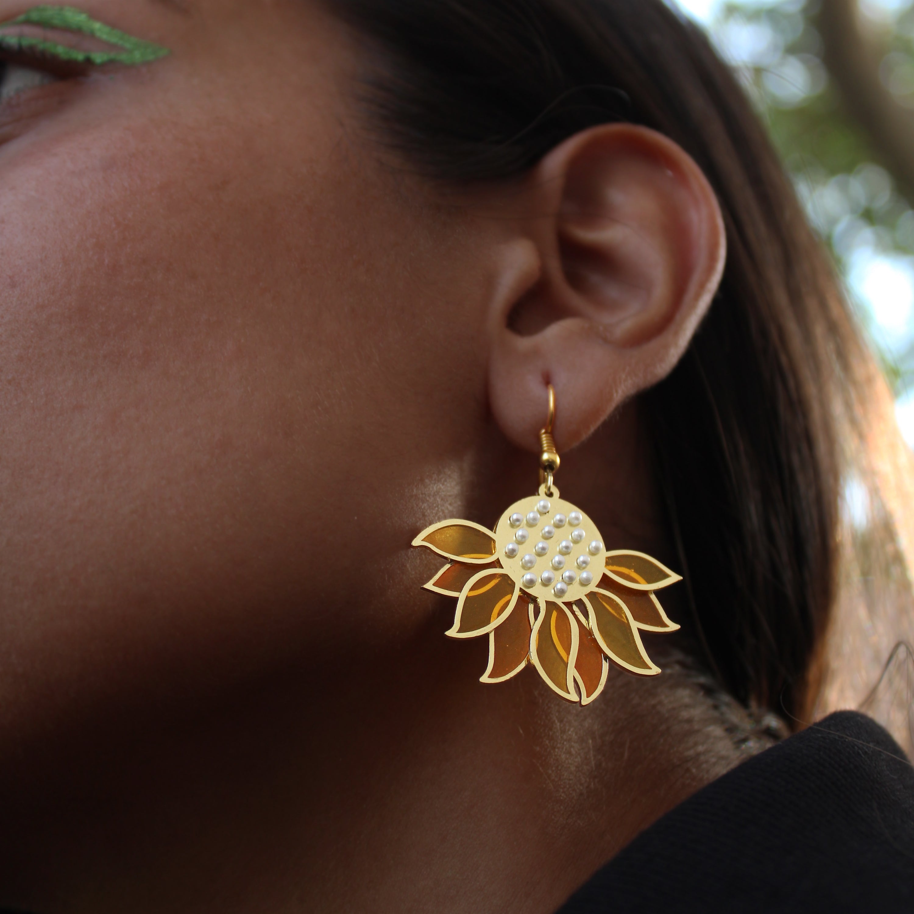 Sunflower Resin Earrings