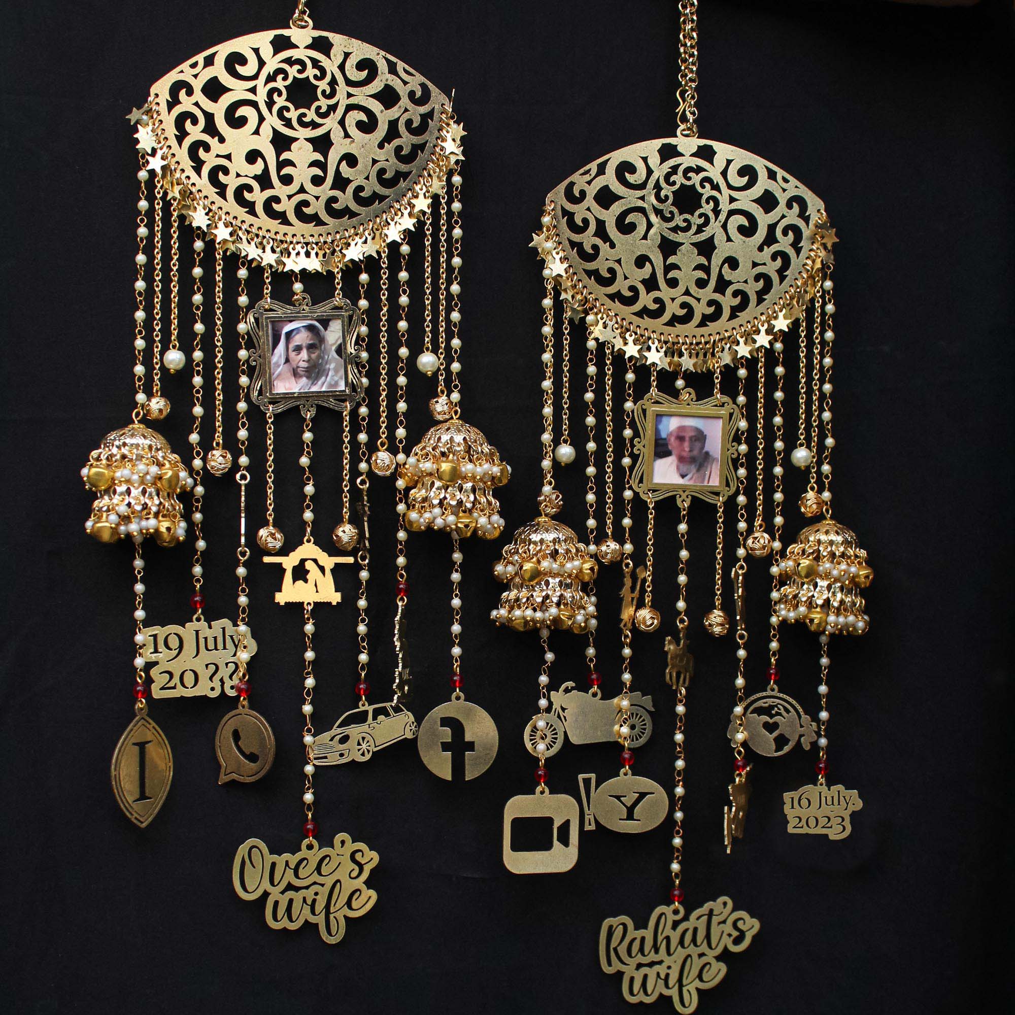 Heritage Half-Moon Customisable Kaleere - Set Of 2 Pieces