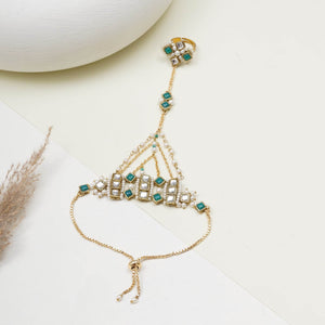 Emerald Accents Haathphool - BeAbhika.com