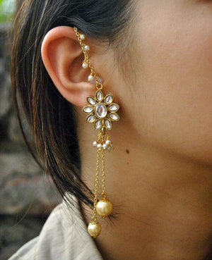 Kundan Kanauti Earrings - BeAbhika.com