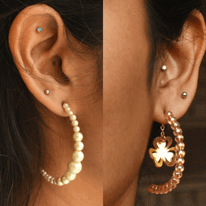 Traditional Kundan earrings in gold-tone, perfect for weddings and festive wear