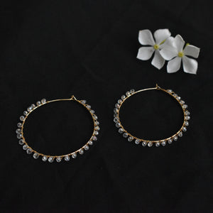 Traditional Kundan earrings in gold-tone, perfect for weddings and festive wear
