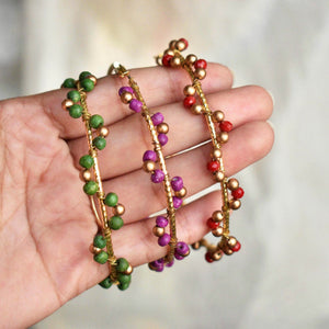 Traditional Kundan earrings in gold-tone, perfect for weddings and festive wear