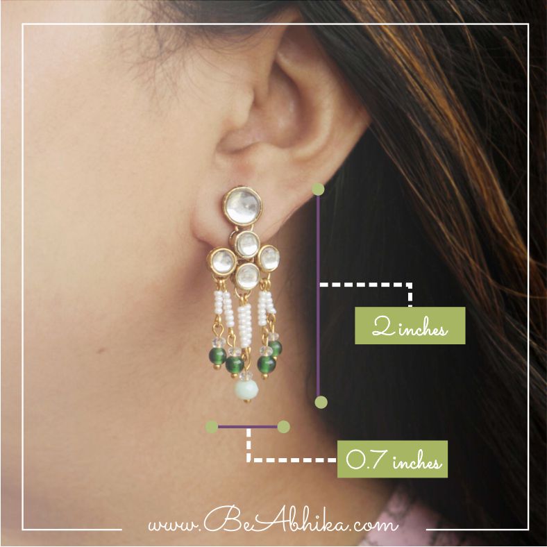 Teeny Drop Kundan Earrings