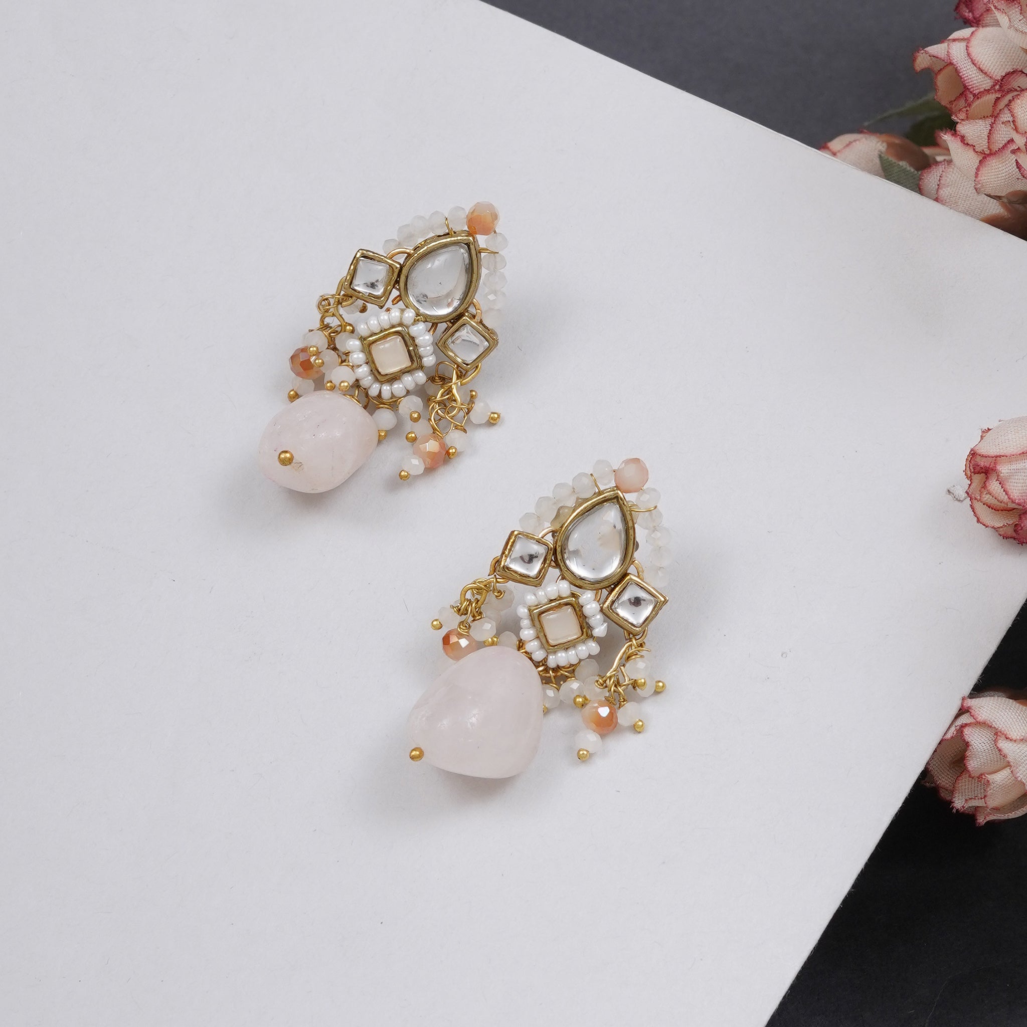 Gulabi Affair Kundan Earrings