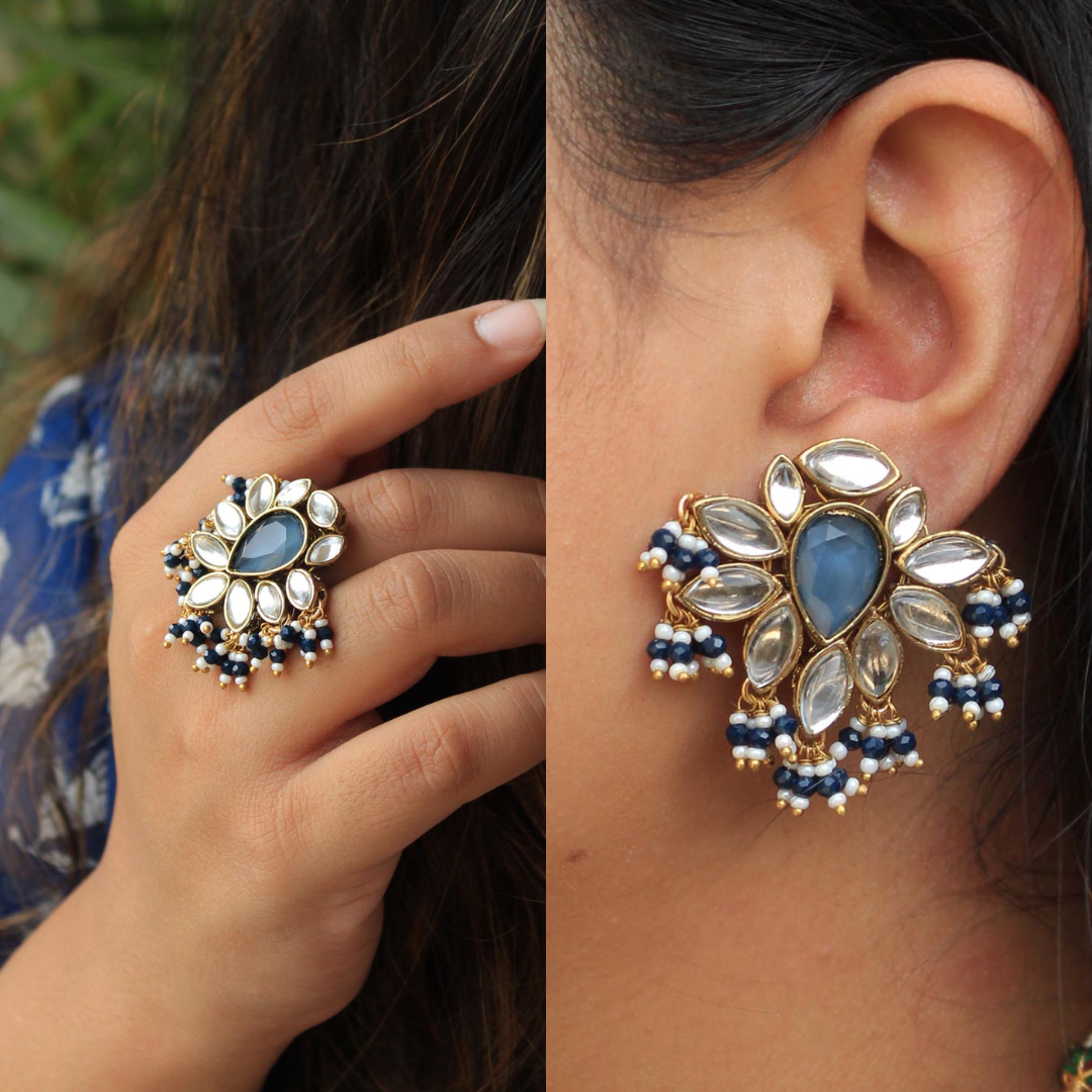 Floral Grace Ring & Earring Set