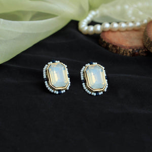 Sky Blue Crystal Ring & Earring Set - BeAbhika.com