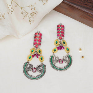 Traditional Kundan earrings in gold-tone, perfect for weddings and festive wear