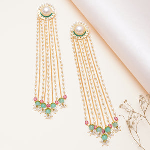 Majestic Tassel Drops: Long Multi-Chain Statement Earrings