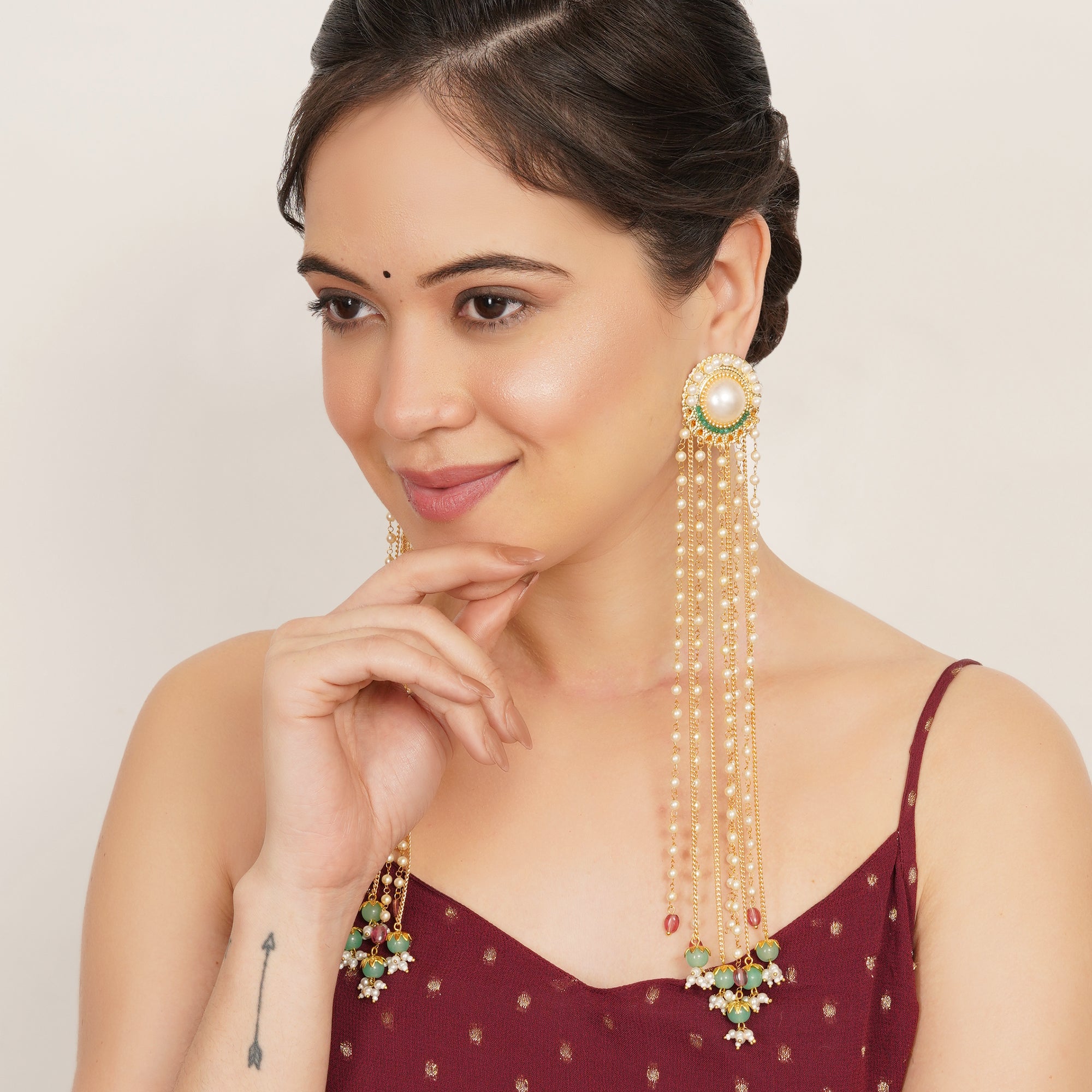 Majestic Tassel Drops: Long Multi-Chain Statement Earrings