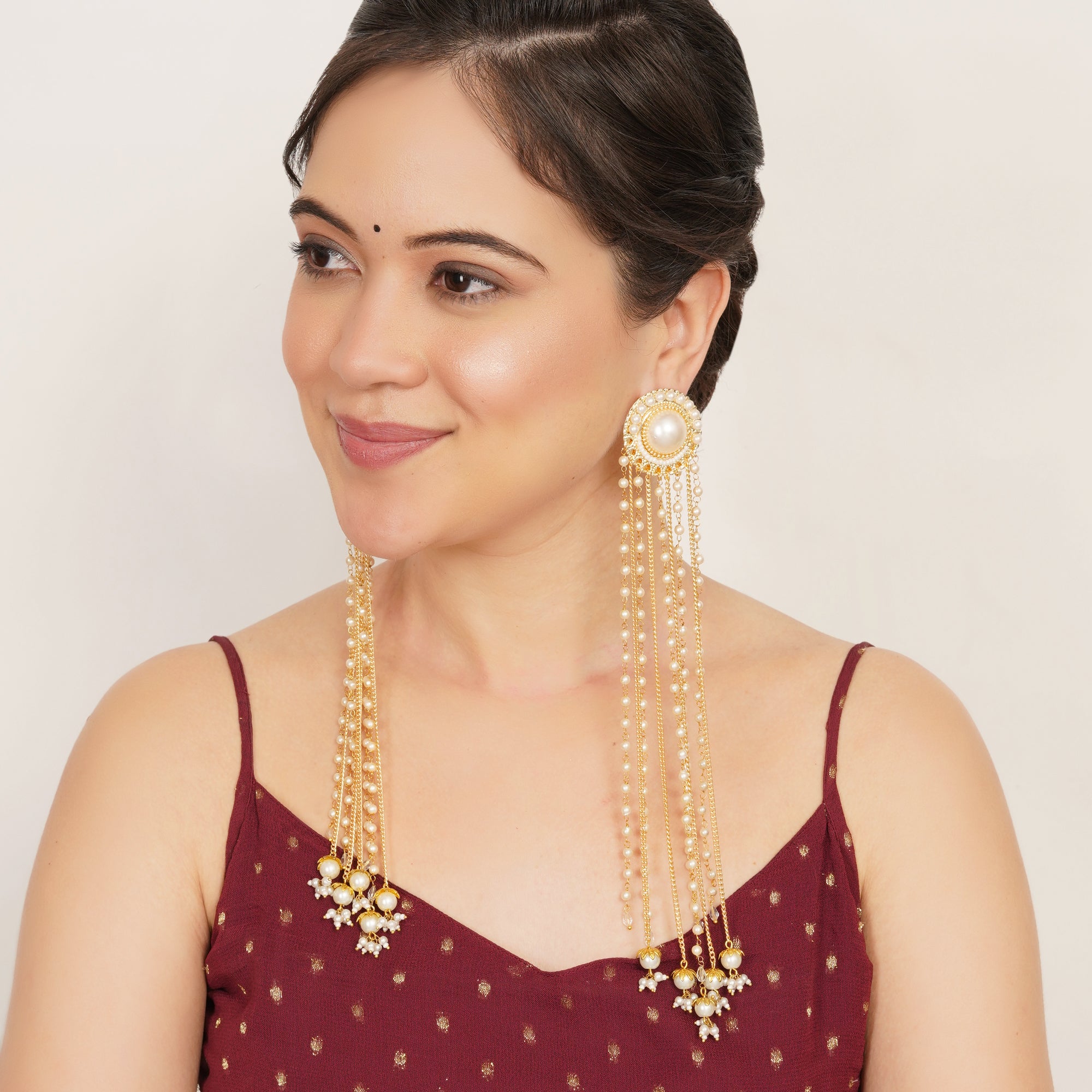 Majestic Tassel Drops: Long Multi-Chain Statement Earrings