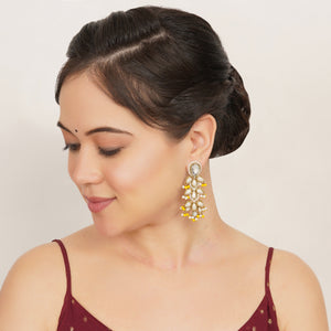 The Celestial Chandelier Handcrafted Three-Tier Pearl Statement Earrings